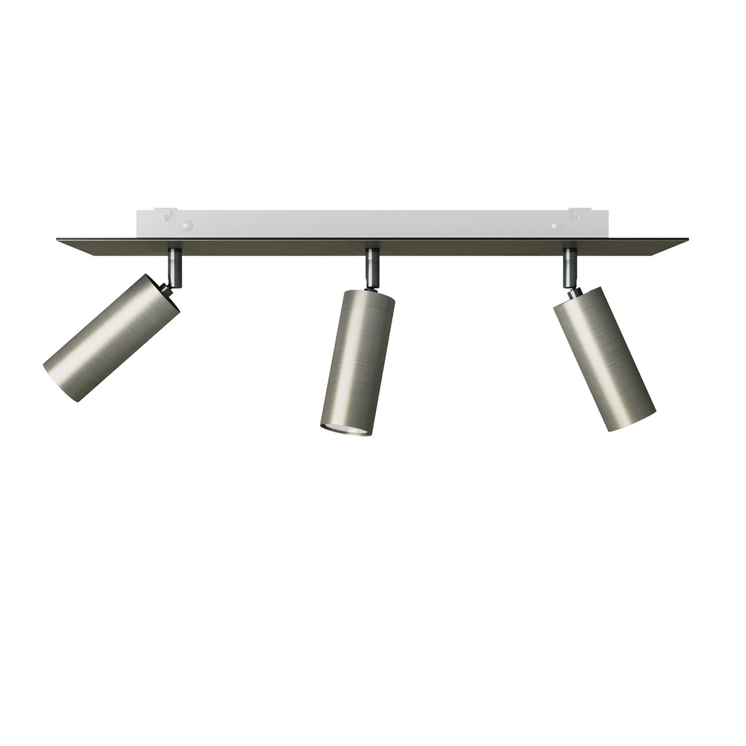 Lampada a 3 faretti con paralume Tub - E14 e Rose - One XXL rettangolare - Titanio satinato - Creative Cables