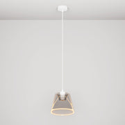 Lampada a sospensione con lampadina Ghost a cono smoky - Bianco - Creative Cables