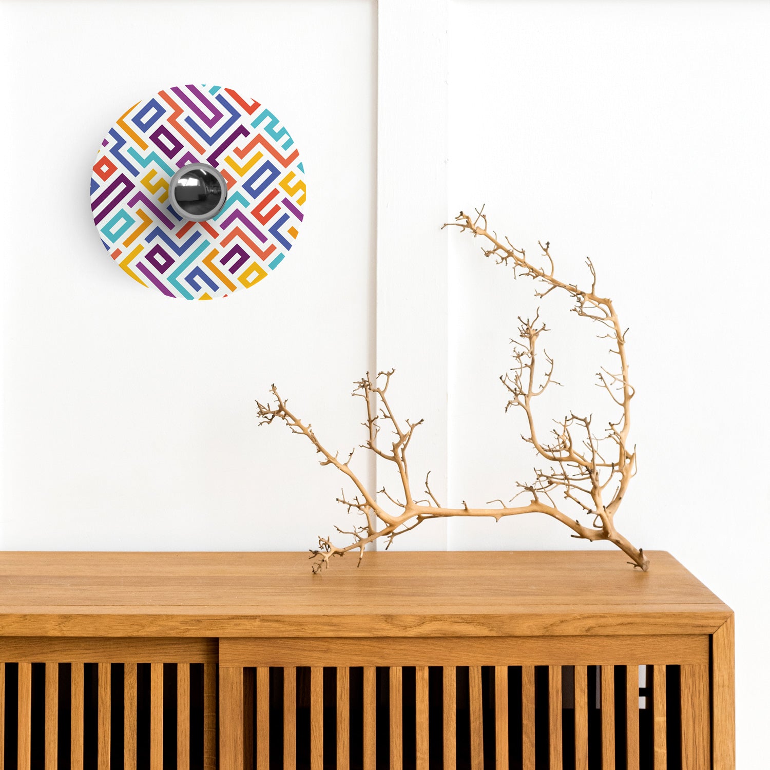 Lampada da parete o soffitto con paralume a disegni geometrici 'Kaleidoscope' Geometria 2 - Waterproof IP44