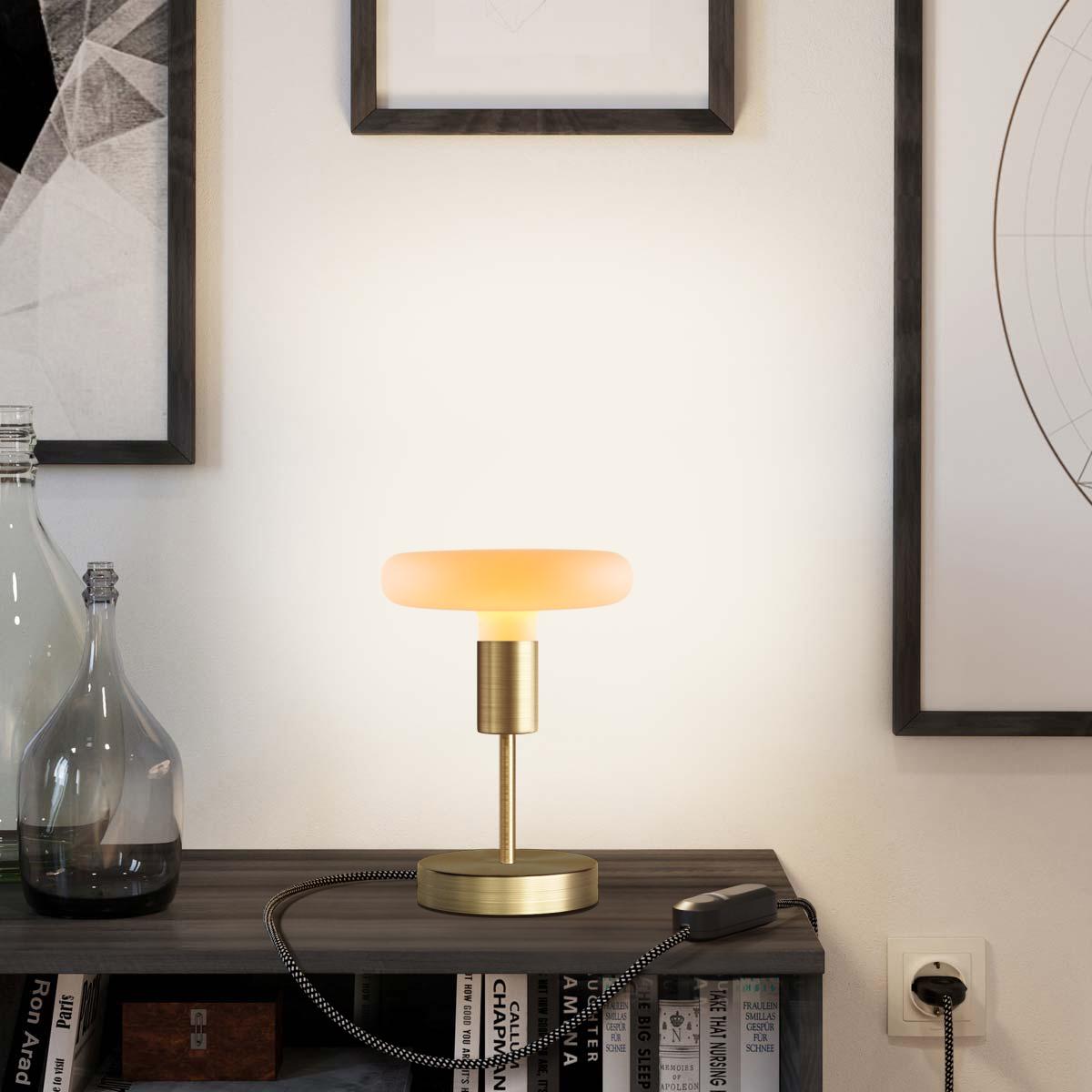 Lampada da tavolo Alzaluce Dash in metallo - Bronzo satinato Dimmer