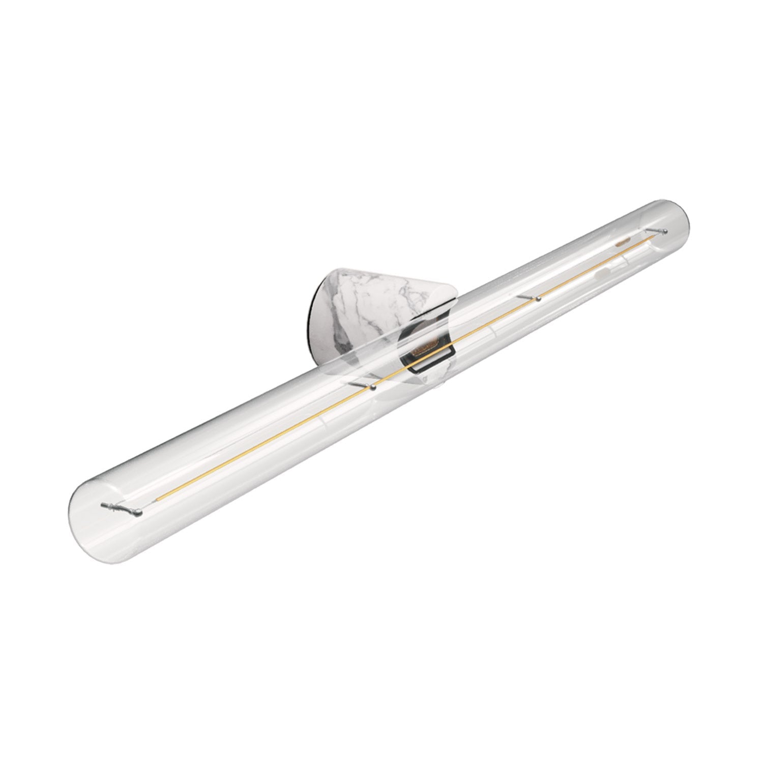 Lampada esse14 da parete o soffitto per lampadina LED S14d - Waterproof IP44 - Effetto White marble