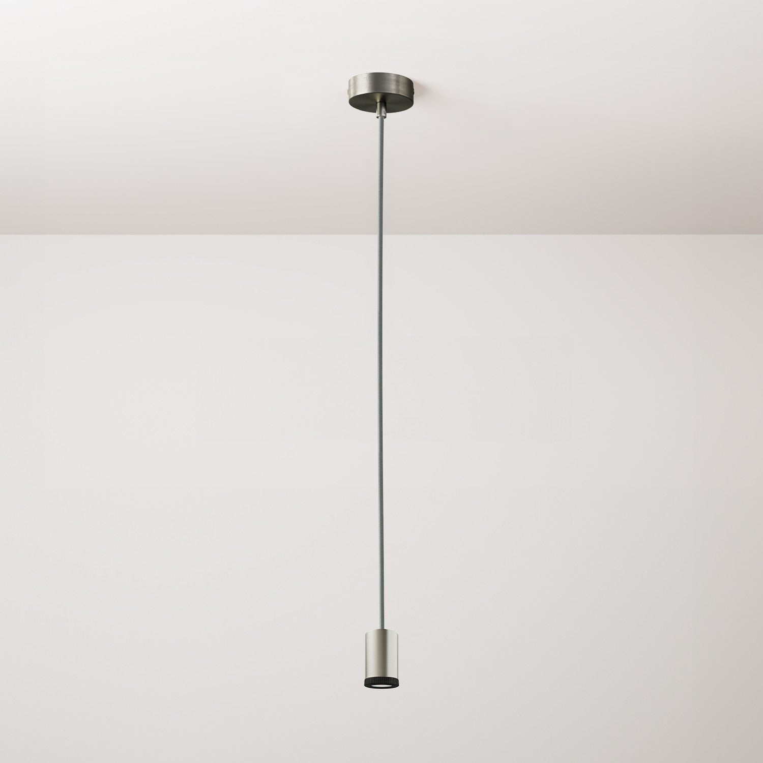 Lampada faretto a sospensione singola Mini Spotlight GU1d0 - Titanio satinato - Creative Cables