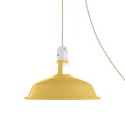 Lampada portatile da esterno Snake con paralume Harbour, 5 m cavo tessile, portalampada IP65 waterproof - Mostarda