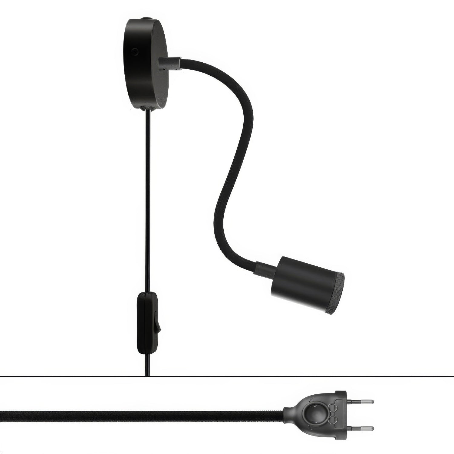 Lampada Spostaluce Flex 30 snodabile con faretto GU1d0 - Nero