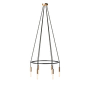 Lampadario Cage a 6 cadute P-Light - Bronzo satinato