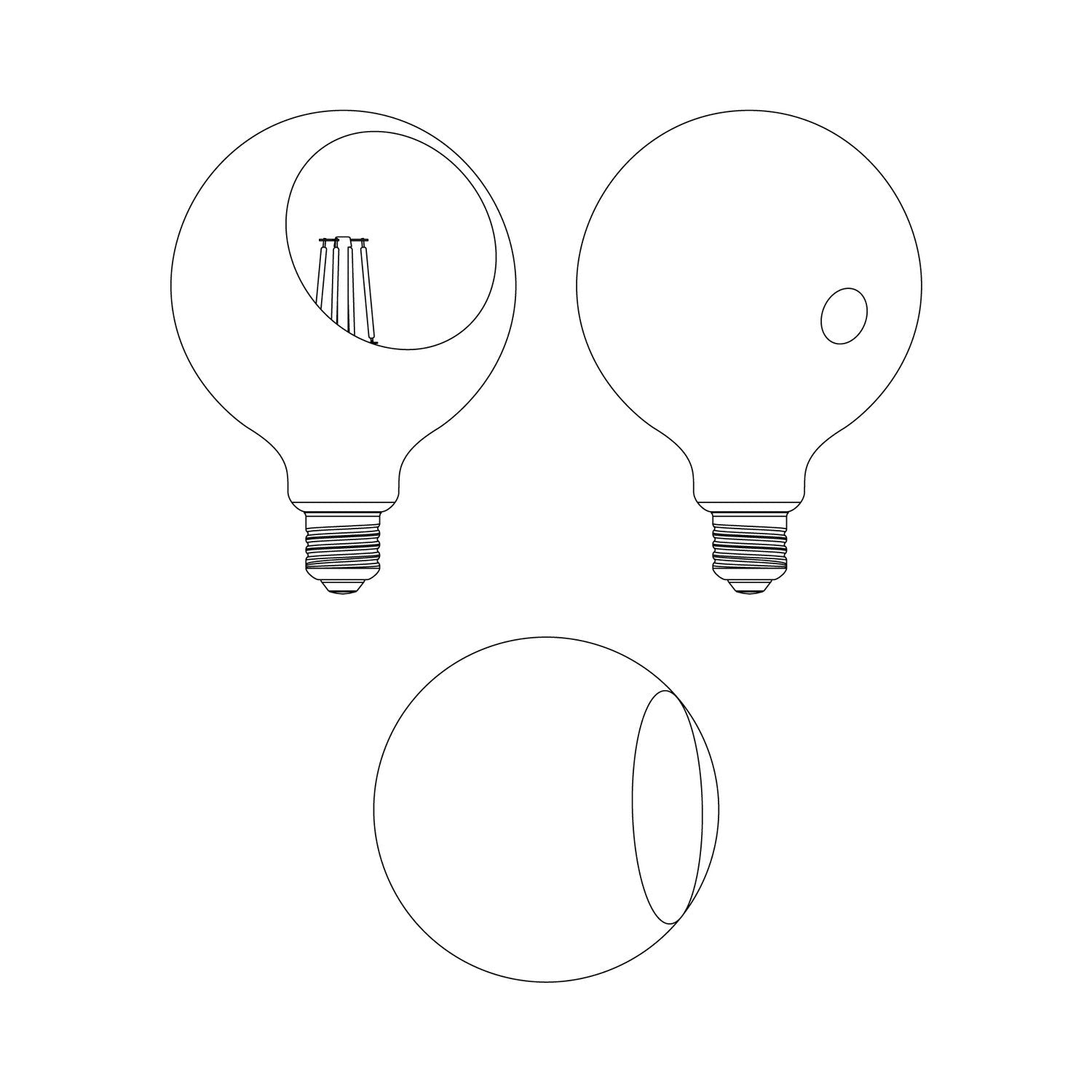 Lampadina LED Camo G125 4,8W 806Lm E27 2700K Dimmerabile - Arancione