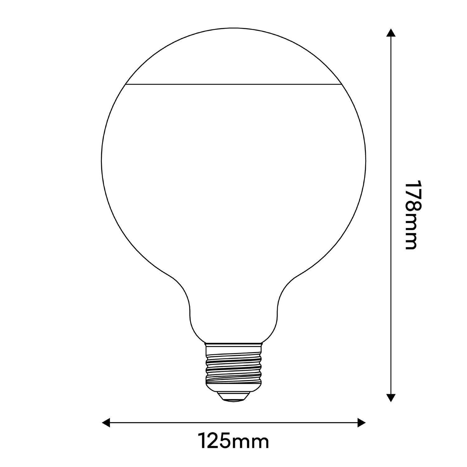 Lampadina LED Lucia G125 4,8W 806Lm E27 2700K Dimmerabile - Arancione
