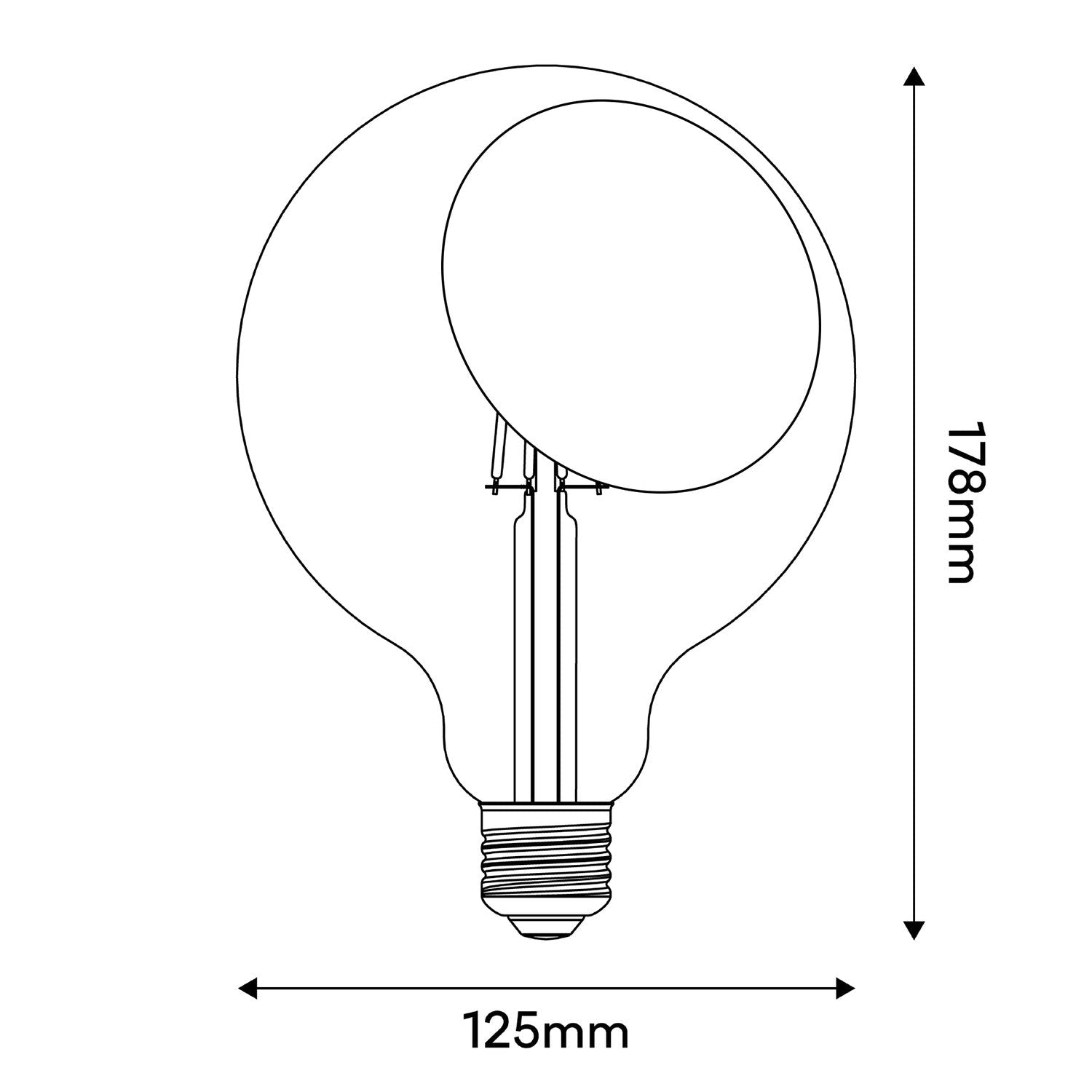 Lampadina LED Sofia G125 4,8W 806Lm E27 2700K Dimmerabile - Panna