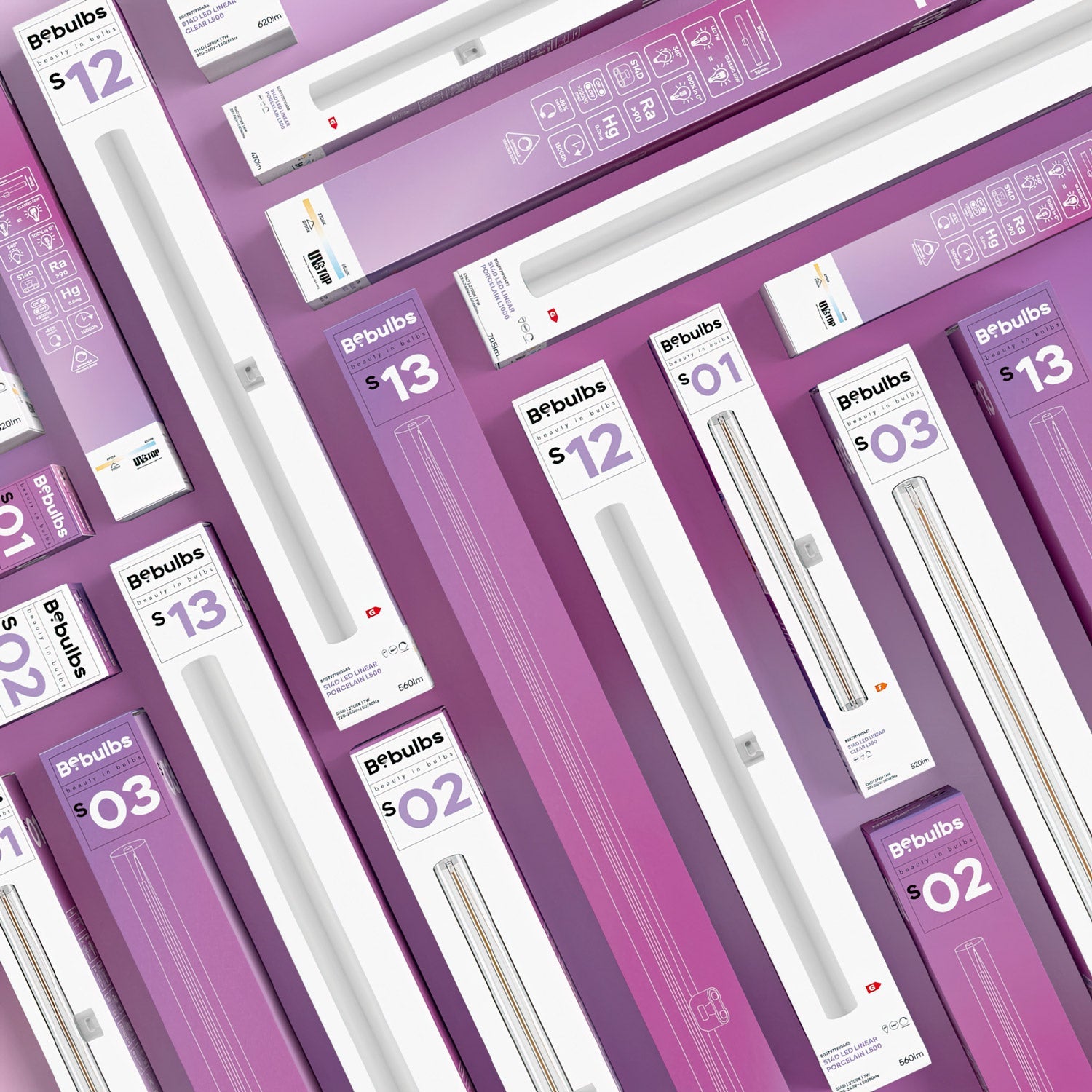 Lampadina LED Trasparente CRI 90 Lineare S14d - lunghezza 300 mm 6W 520Lm 2700K Dimmerabile - S01 - Creative Cables