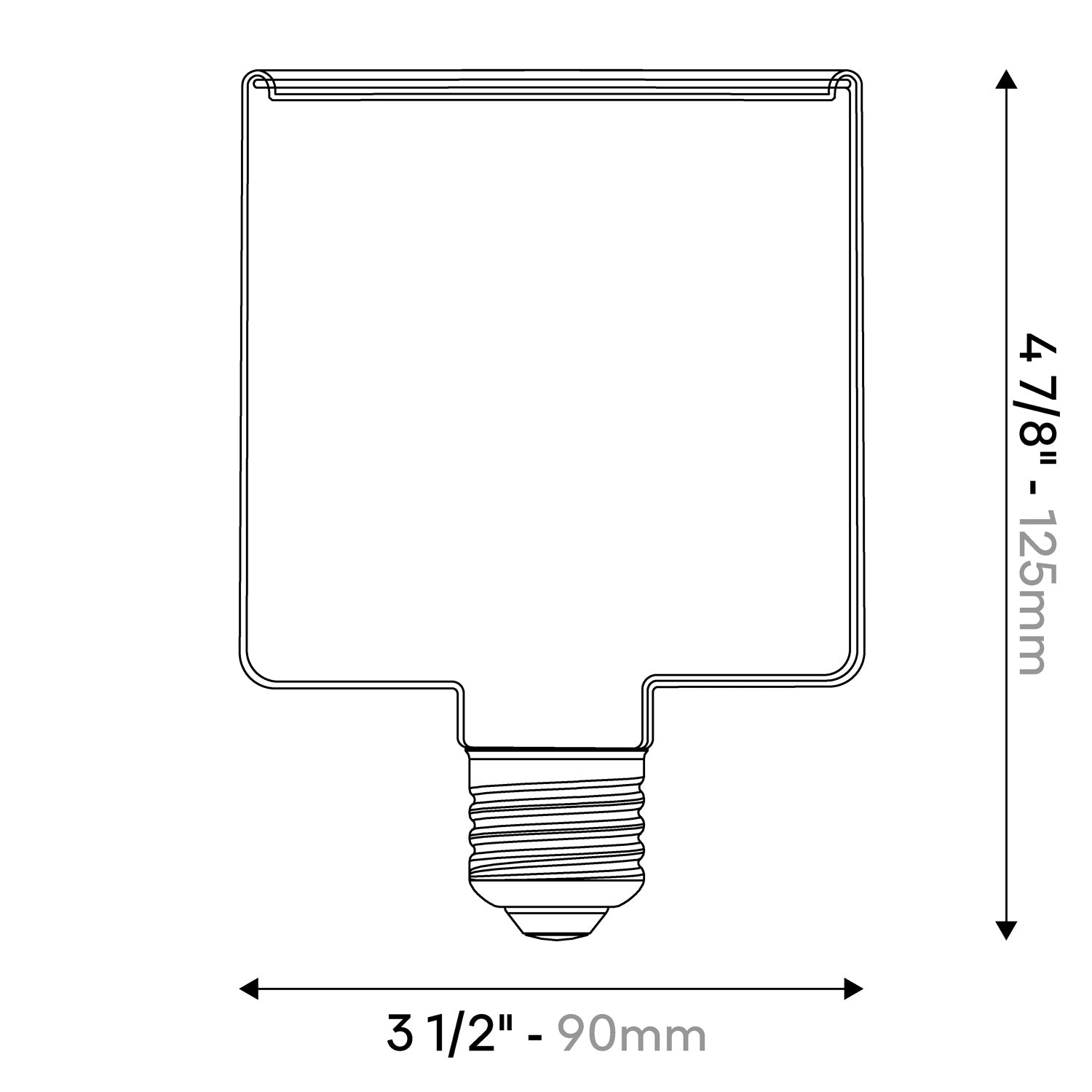 LED Clear Light Bulb Ghost Line CRI 90 Cube 5,5W 440Lm E26 2200K Dimmable - G04