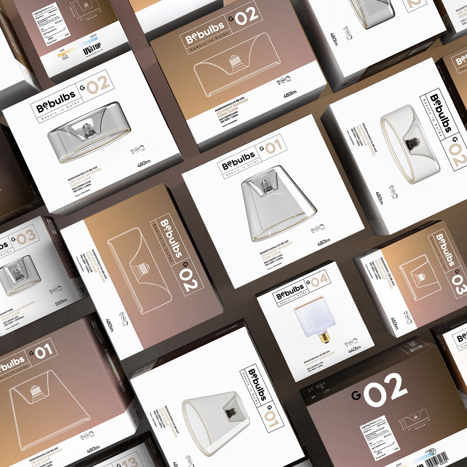 LED Clear Light Bulb Ghost Line CRI 90 Mini Cone 5,5W 450Lm E26 2200K Dimmable - G07