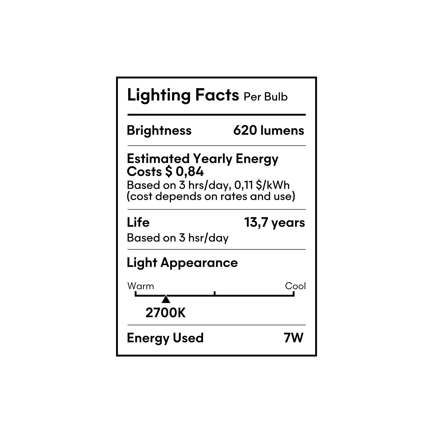 LED Linear Clear S14d Light Bulb CRI 90 - length 500 mm 7W 620Lm 2700K Dimmable - S02