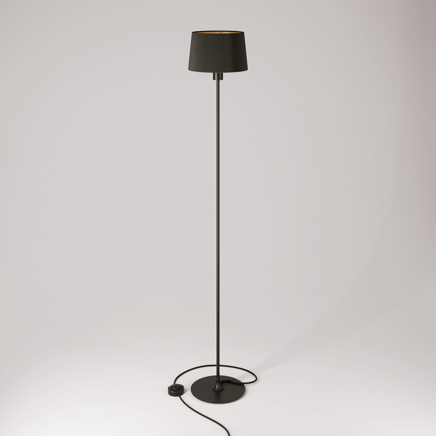 MAG-Y floor lamp with Athena fabric shade - Black