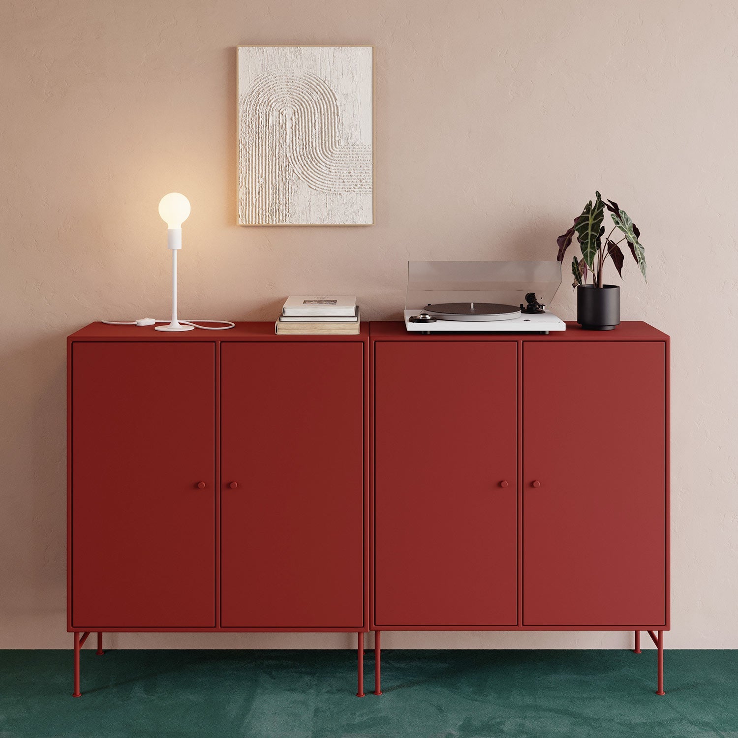 MAG-Y metal table lamp with visible bulb - Matt white