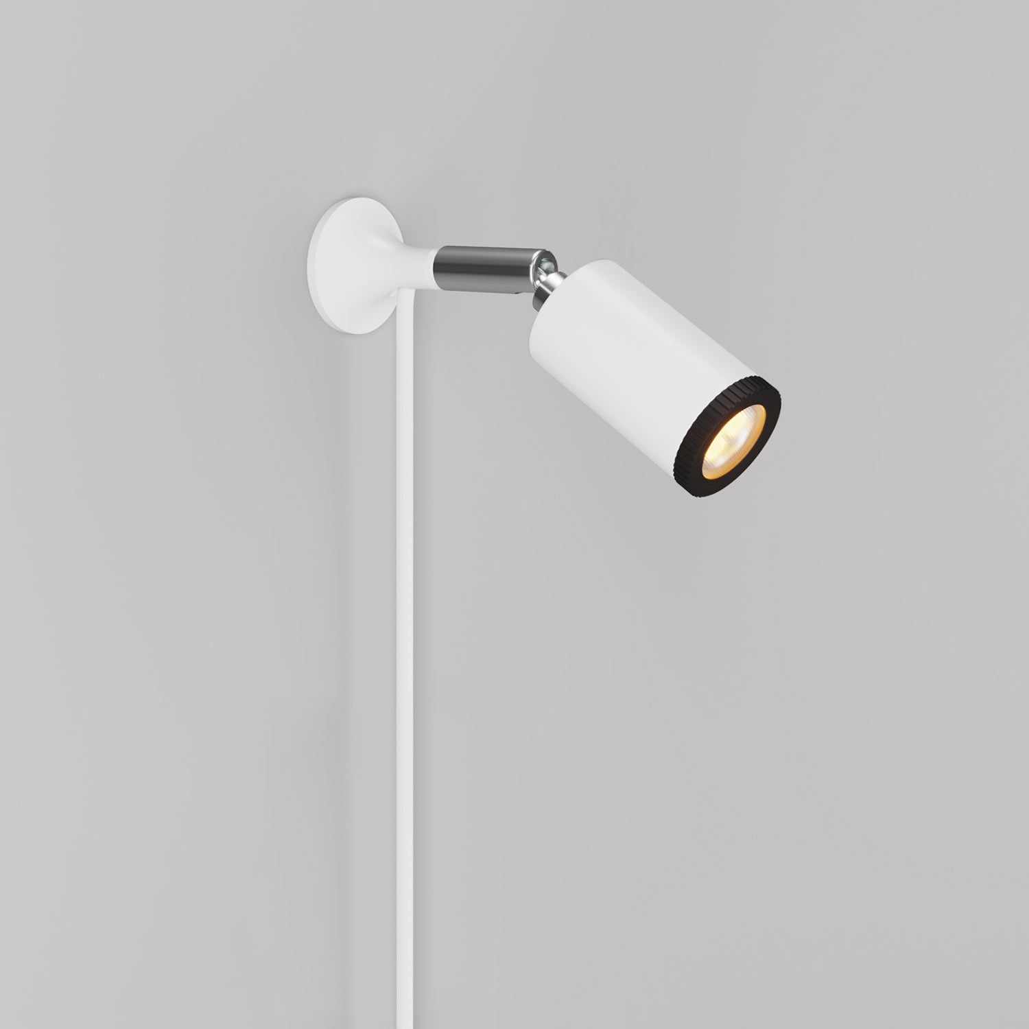 MAG-Y metal wall light with swivel joint and spotlight - Matt white