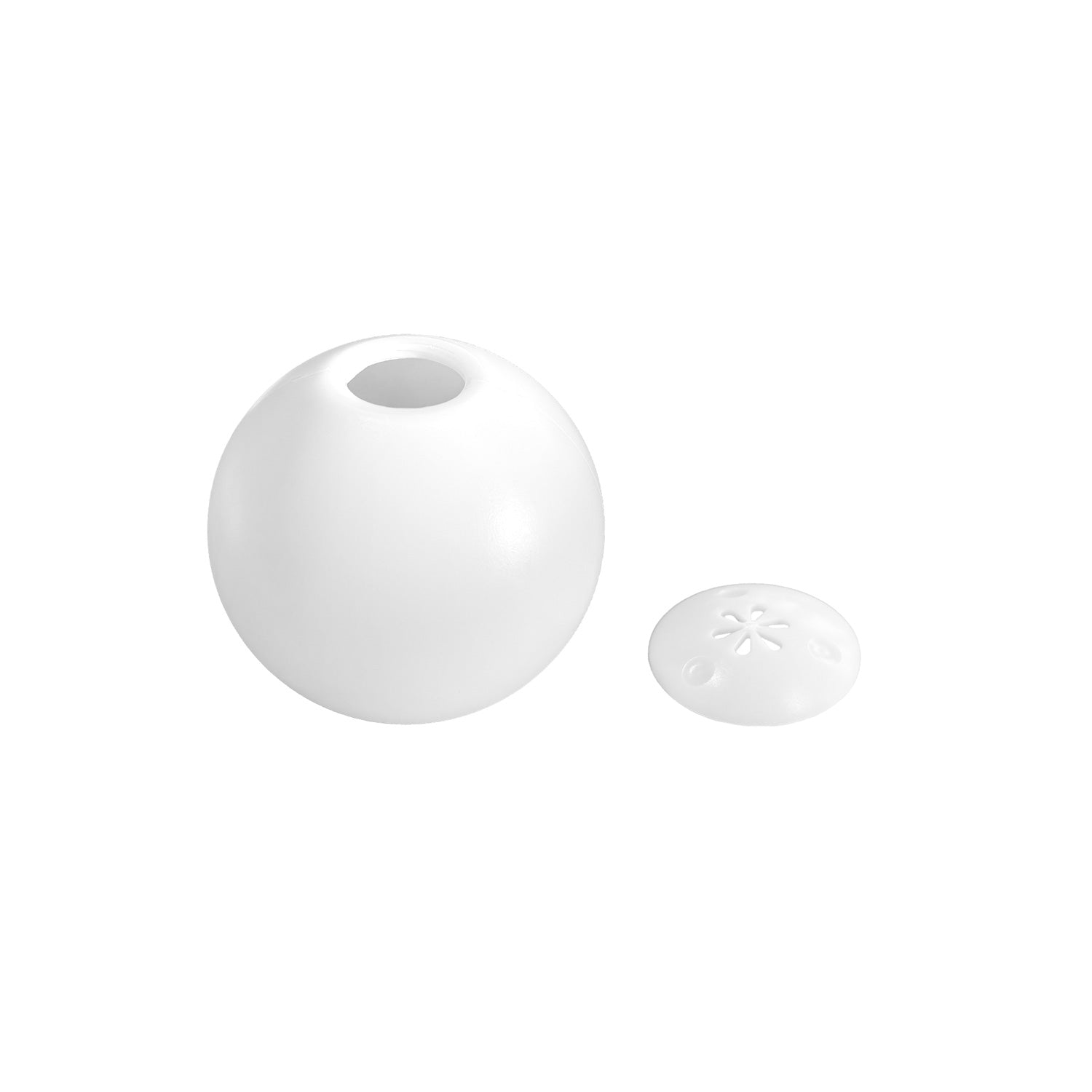 Modulair Outdoor Pendant Lamp, suitable for wet locations, with Unbreak-a-Ball unbreakable shade - White