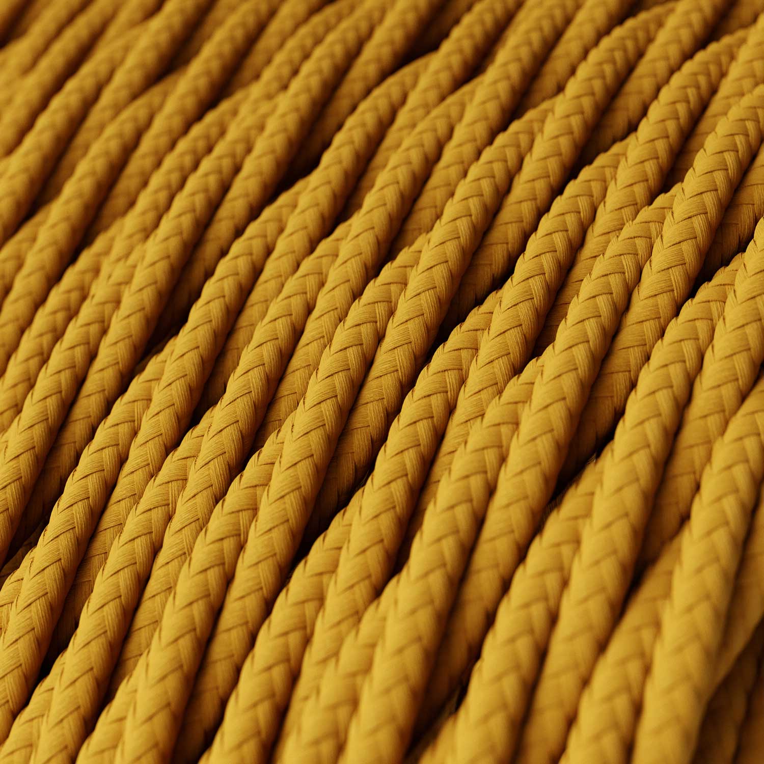 Mustard Rayon covered Twisted electric cable - TM25