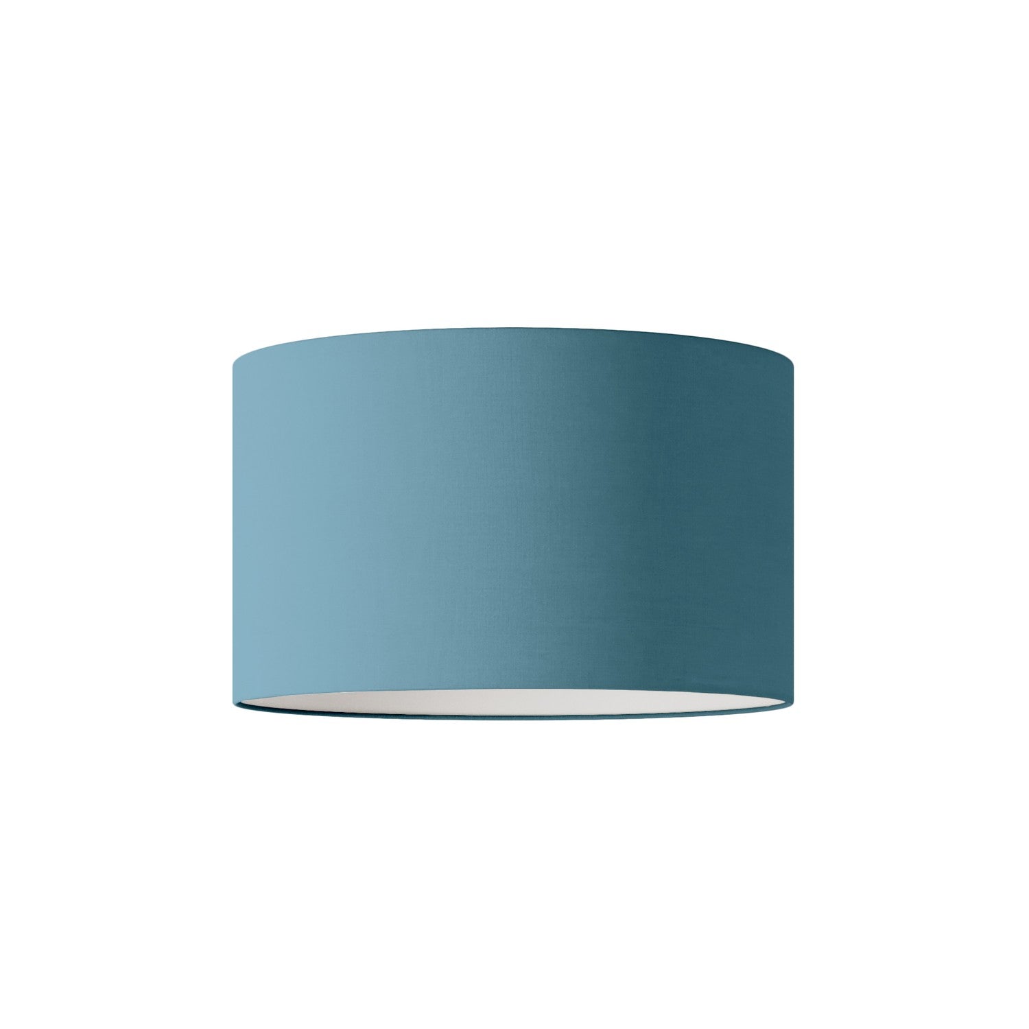 Paralume Cilindro L in tessuto con attacco E27 - Made in Italy - Teletta Azzurro Severo