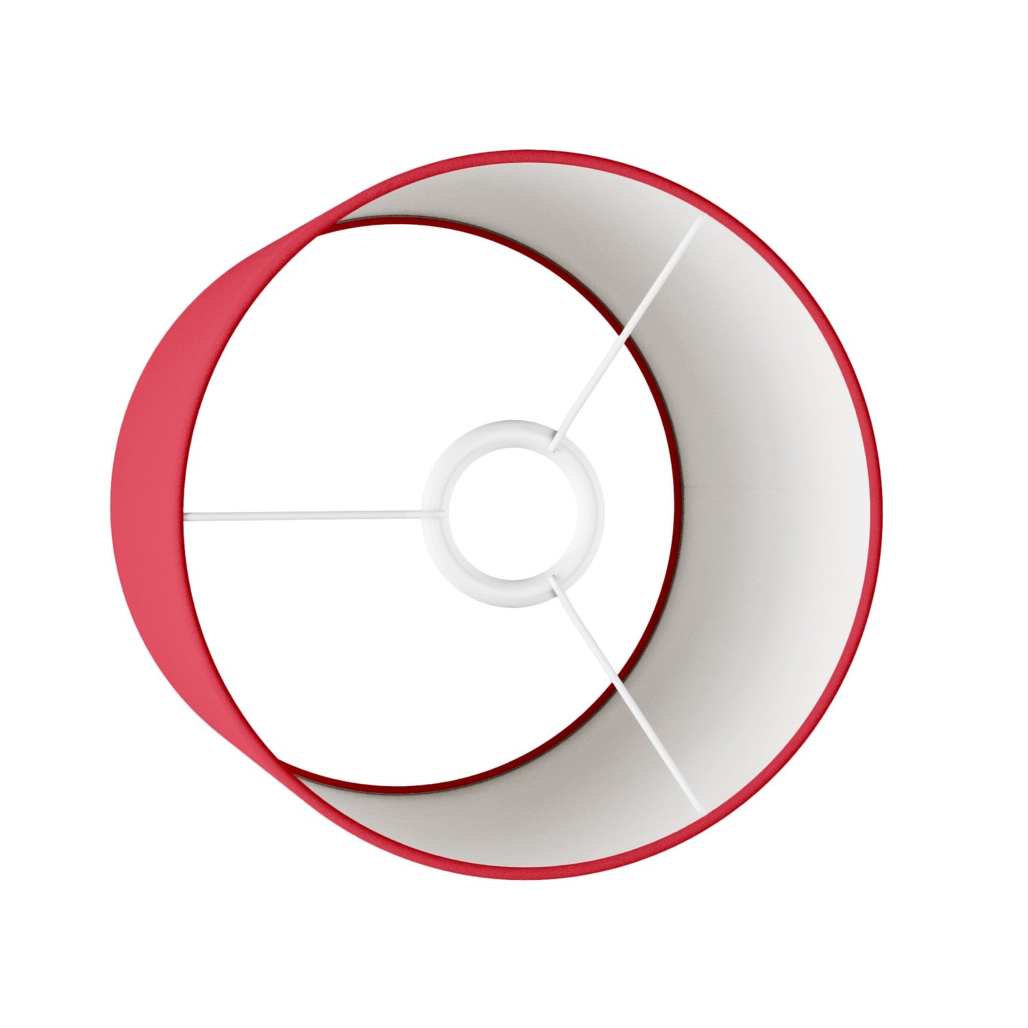 Paralume Cilindro M in tessuto con attacco E27 - Made in Italy - Teletta Rosso