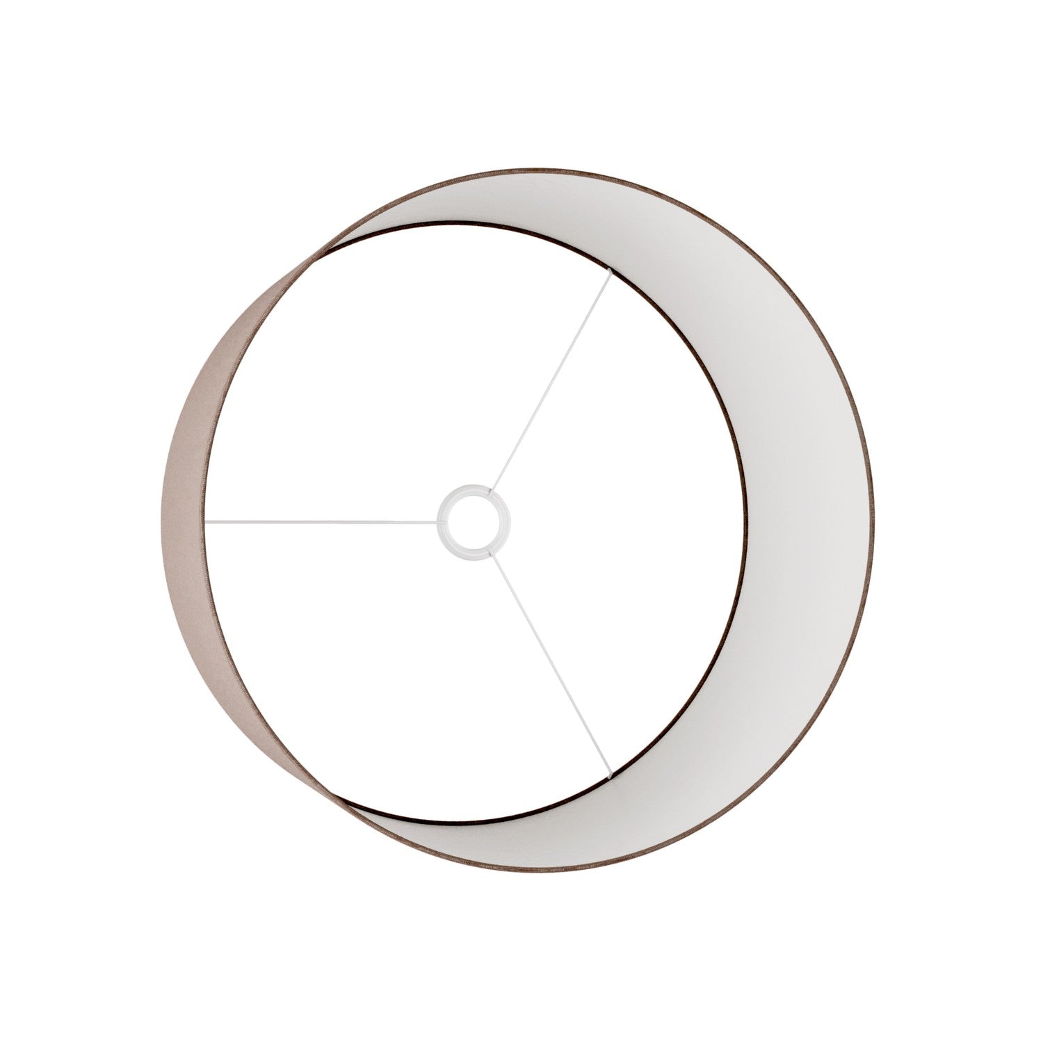 Paralume Cilindro XL in tessuto con attacco E27 - Made in Italy - Camelot Marrone