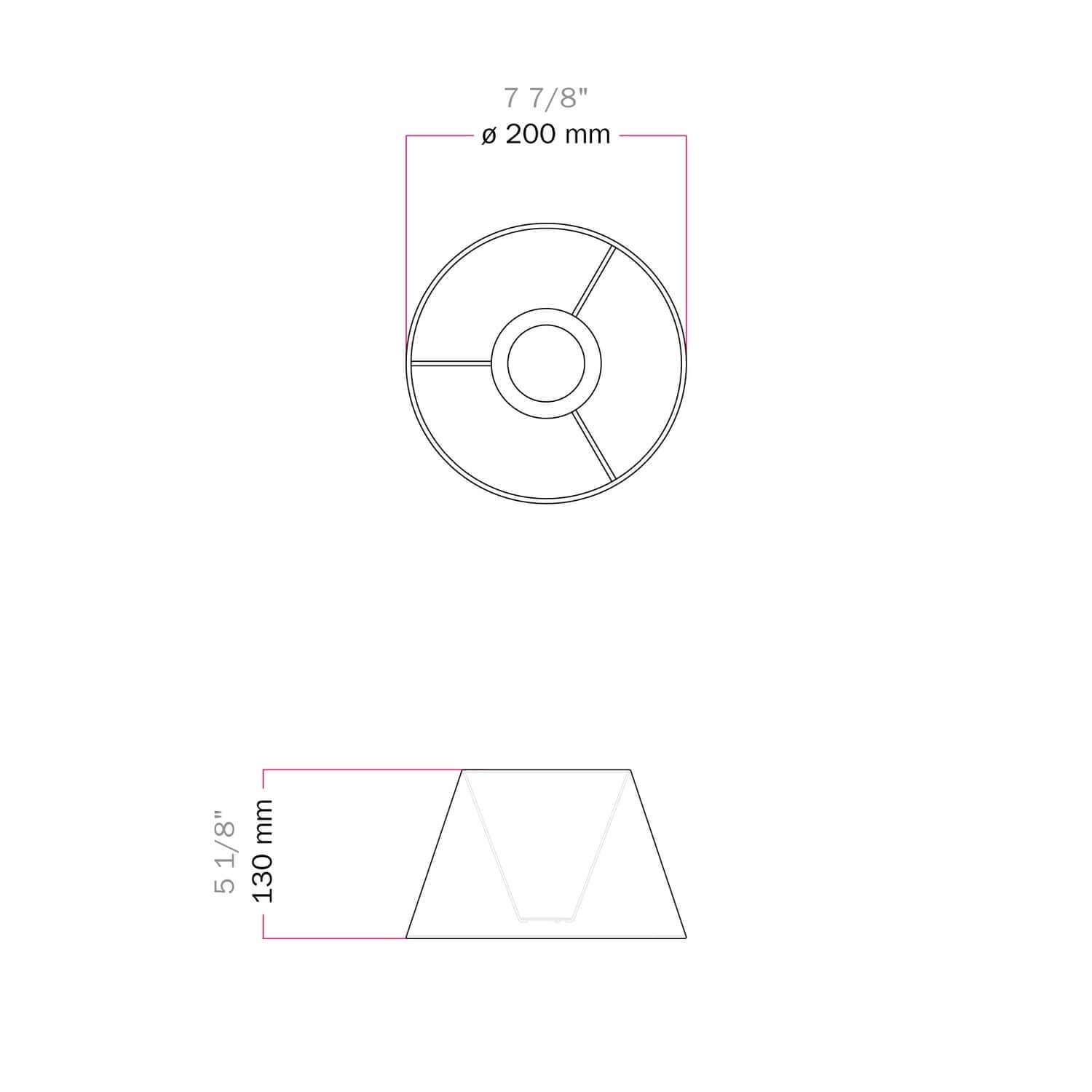 Paralume Impero con attacco E27 per lampada da tavolo o applique - Made in Italy - Juta naturale