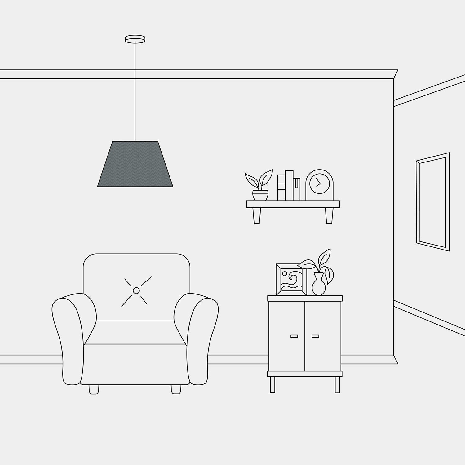 Paralume Impero M per sospensione con attacco E27 - Made in Italy - Teletta Grigio Scuro