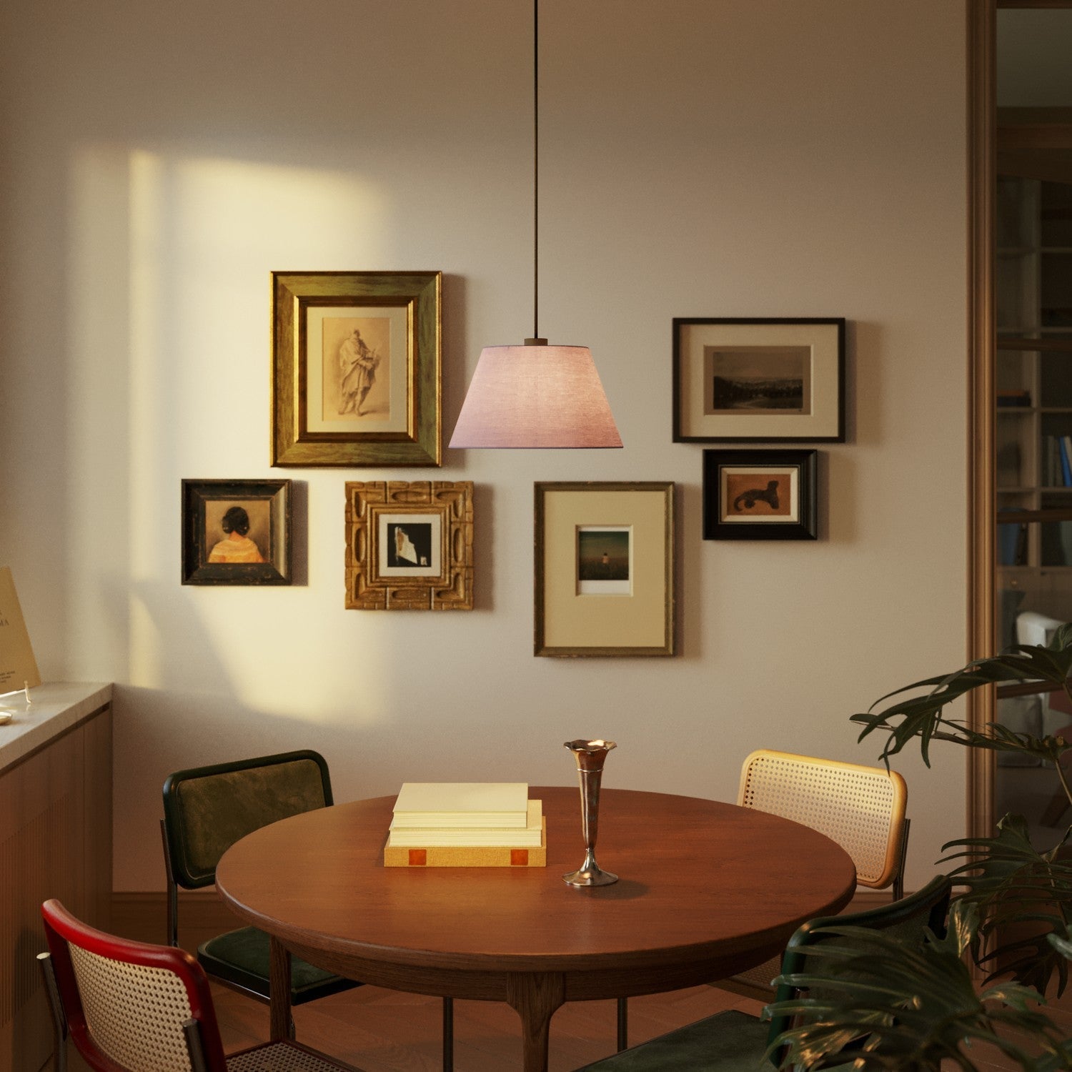 Paralume Impero M per sospensione con attacco E27 - Made in Italy - Teletta Lilla