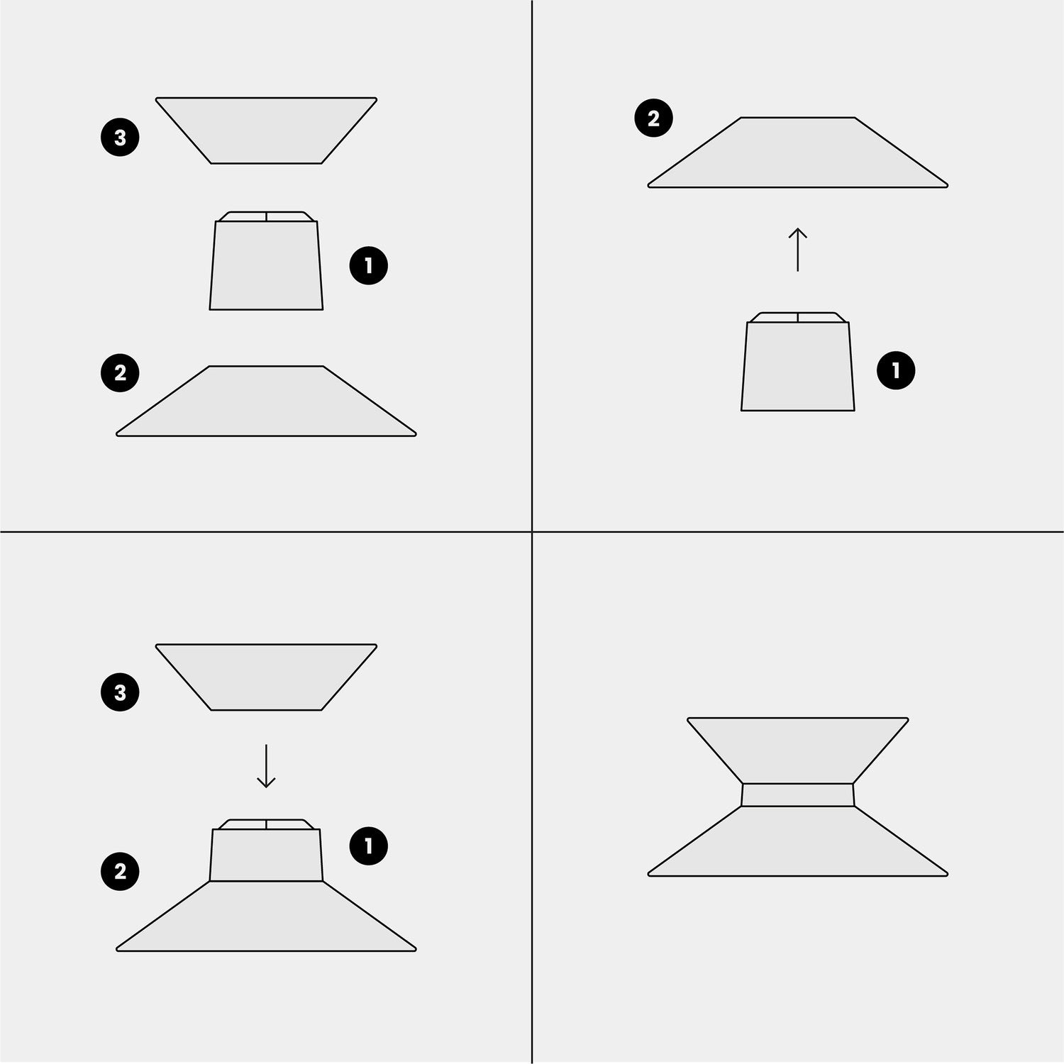 Paralume in tessuto Clessidra Arenal cenere - Made in Italy Teletta antracite