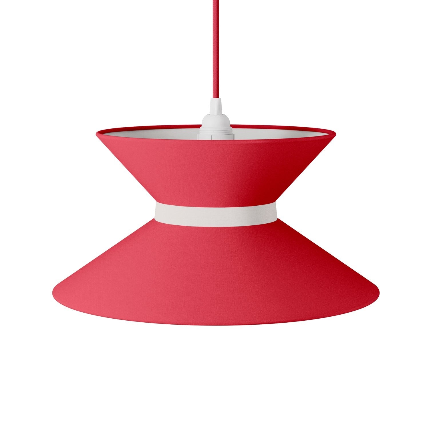 Paralume in tessuto Clessidra Teletta rosso - Made in Italy Arenal sabbia