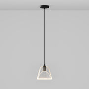 Pendant lamp with clear cone Ghost bulb - Black