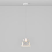 Pendant lamp with clear cone Ghost bulb - Matt white