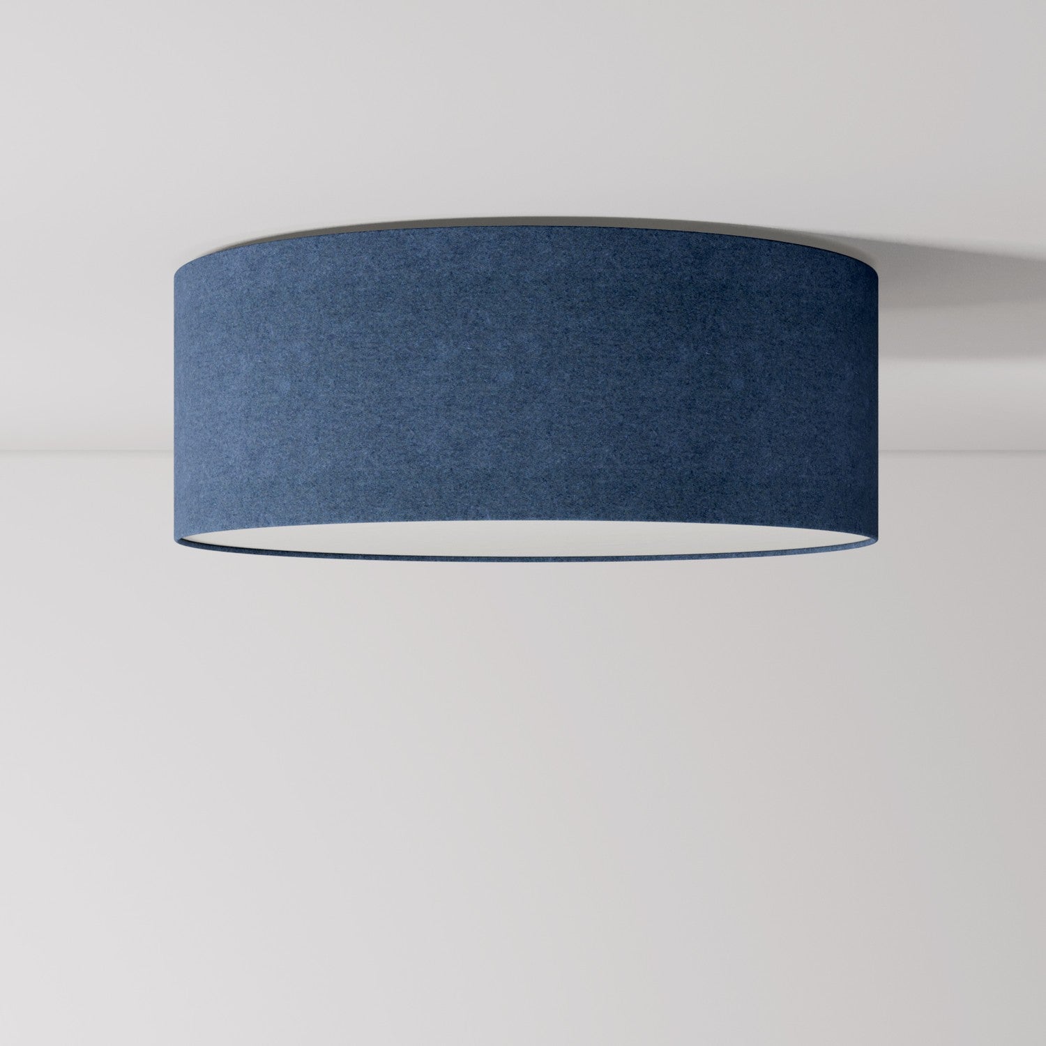 Plafoniera in tessuto Medium Slim - Made in Italy - Lana Blu - Creative Cables