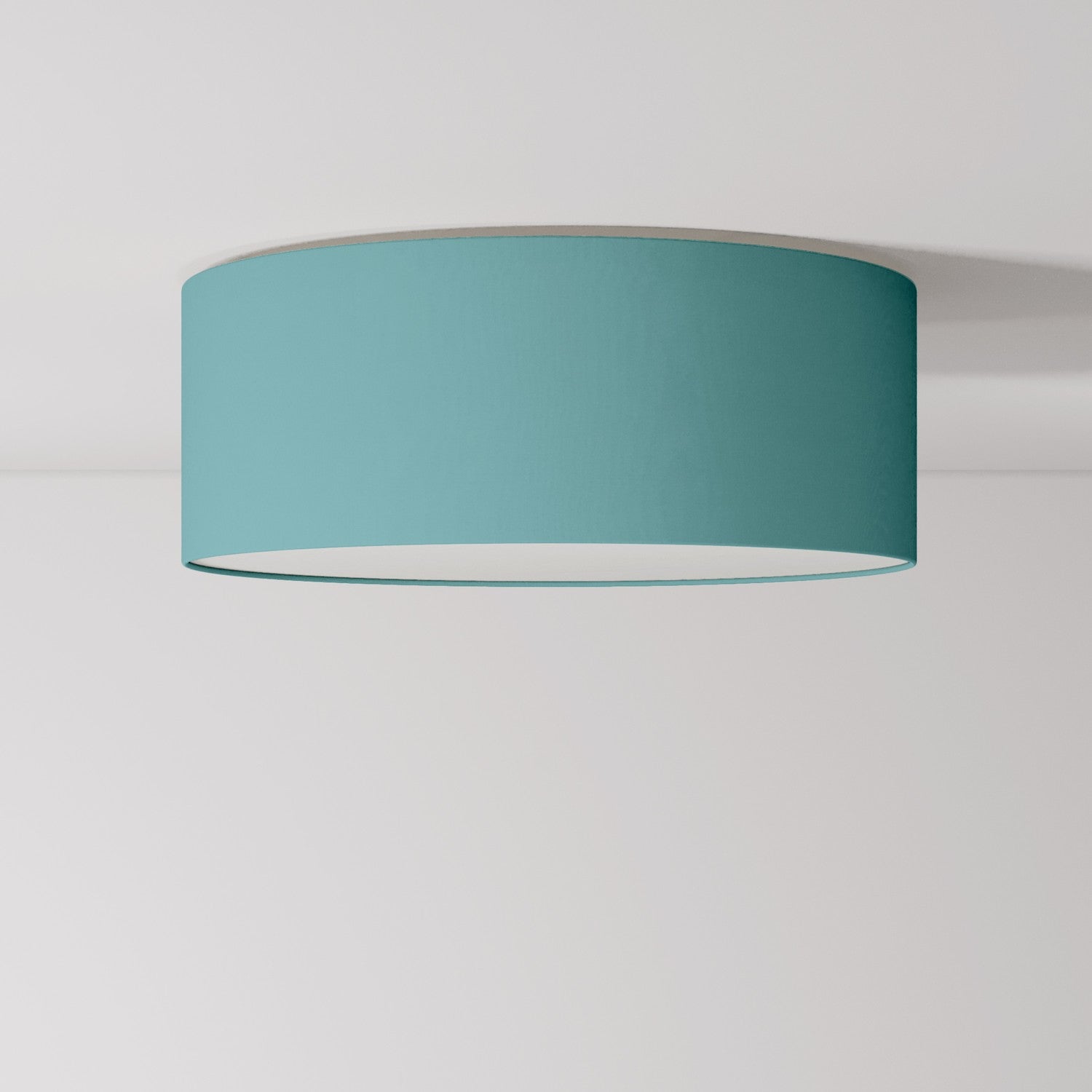 Plafoniera in tessuto Medium Slim - Made in Italy - Teletta Verde Dubbio - Creative Cables