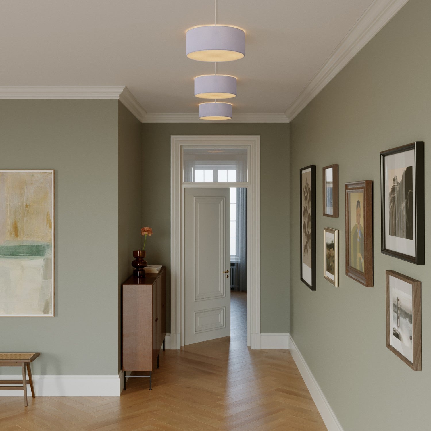 Plafoniera in tessuto Small - Made in Italy - Teletta Lilla - Creative Cables