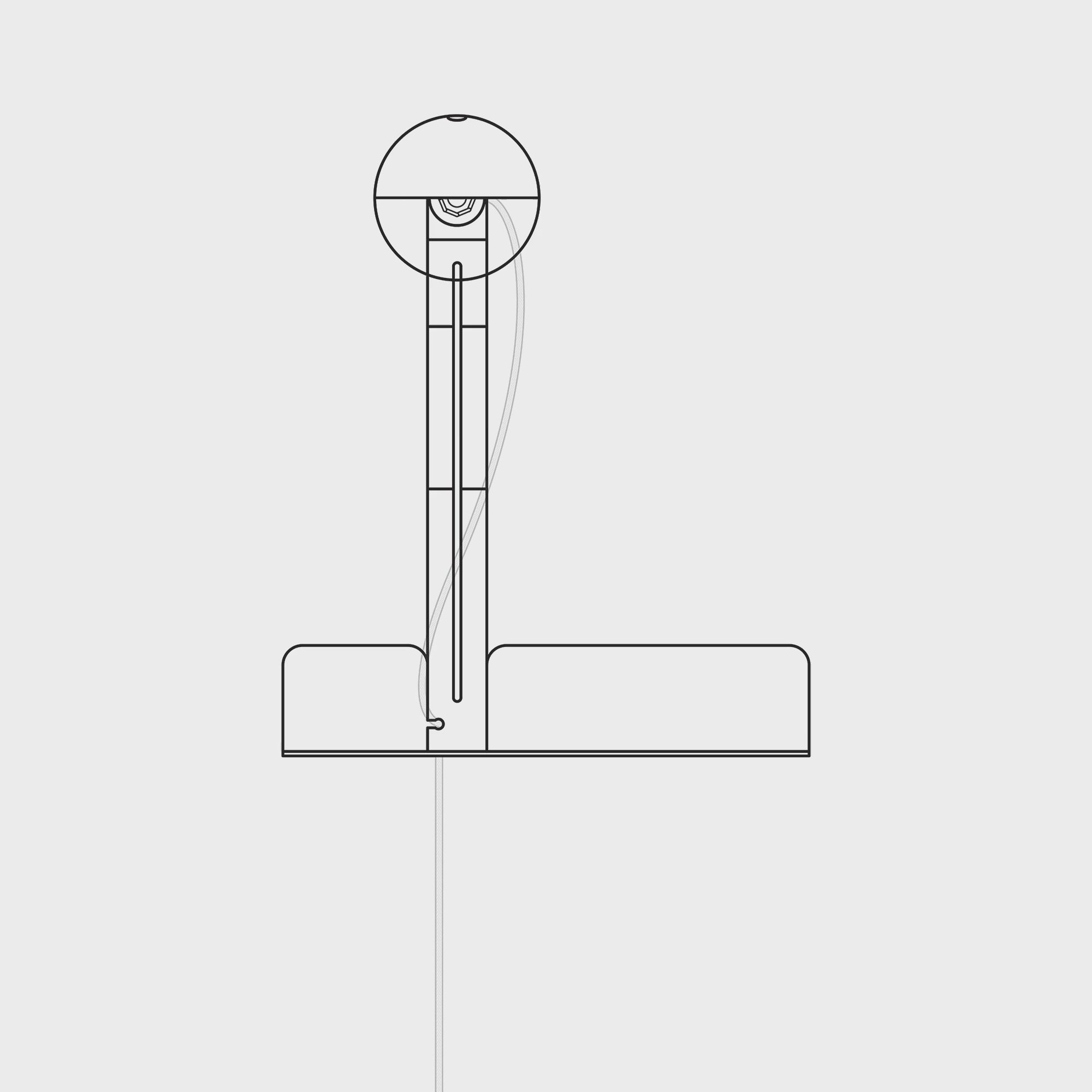 Video uploaden: Wandlamp met plankje en gelakte LED Lichtbron G125 - Murio Talia - Wit