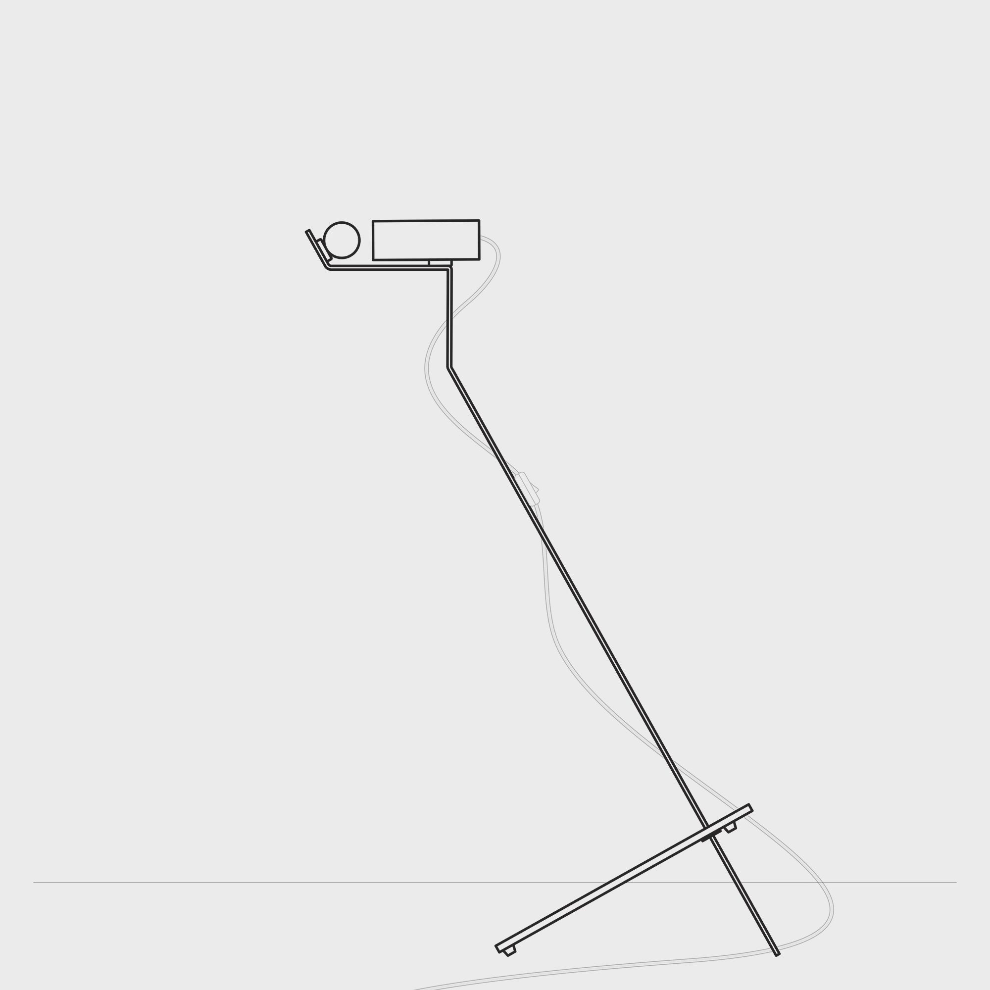 Video uploaden: Kantelbare vloerlamp met verstelbare magnetische Spot - Mario Tubo - Oranje