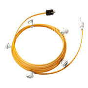 Ready-to-use 25ft String Light with 5 white Sockets, Hook and Plug - CM05