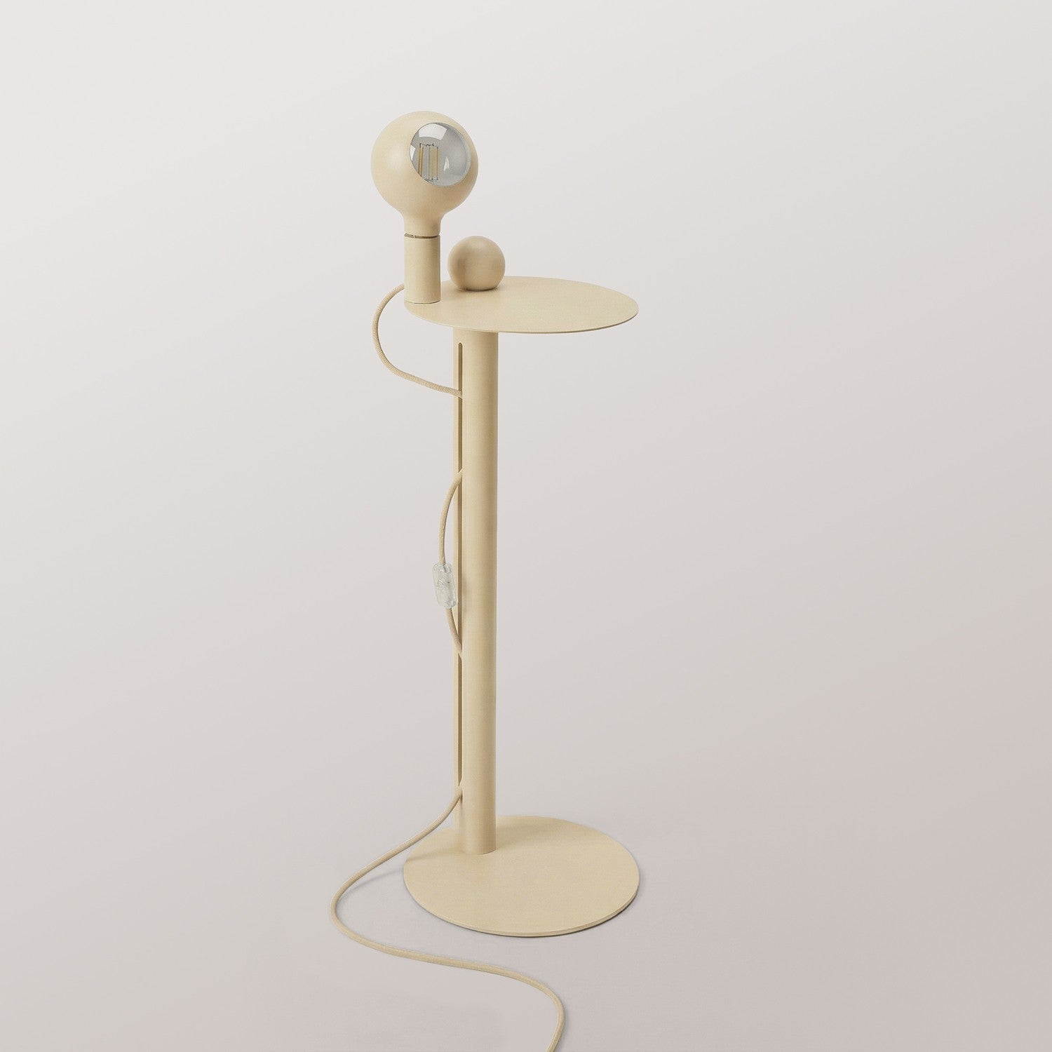 Rocco - Lampada da terra con lampadina Camo - Panna