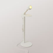 Rocco - Lampada da terra con spina UK e lampadina Camo - Bianco