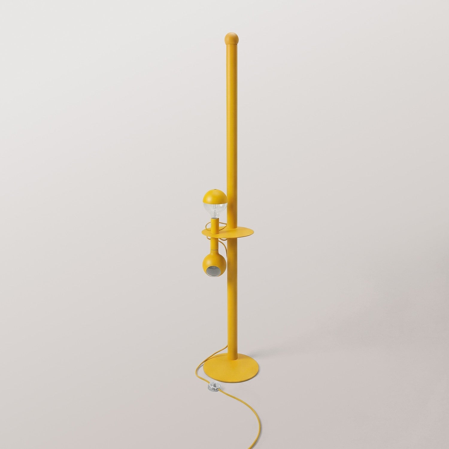 Rocco XXL - Lampada da terra con lampadina Maria e Camo - Giallo