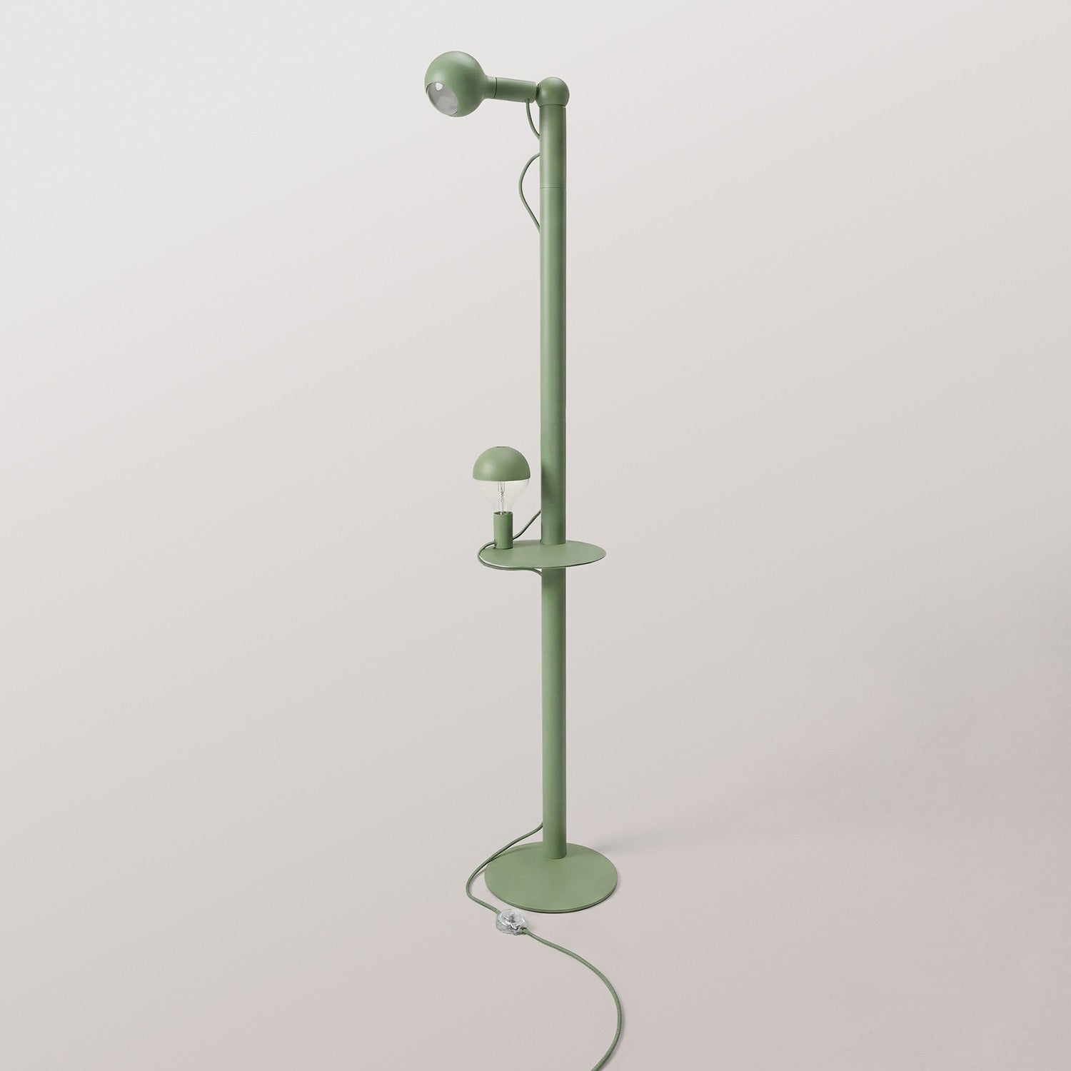 Rocco XXL - Lampada da terra con spina UK e lampadina Maria e Camo - Verde