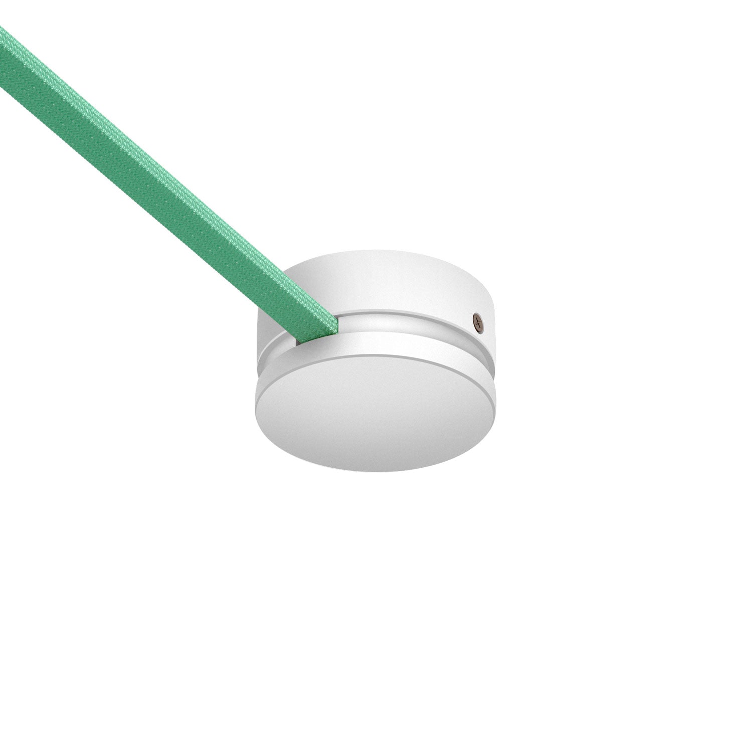 Rosone in legno per cavo per catenaria e sistema Filé. Made in Italy - Bianco - Creative Cables