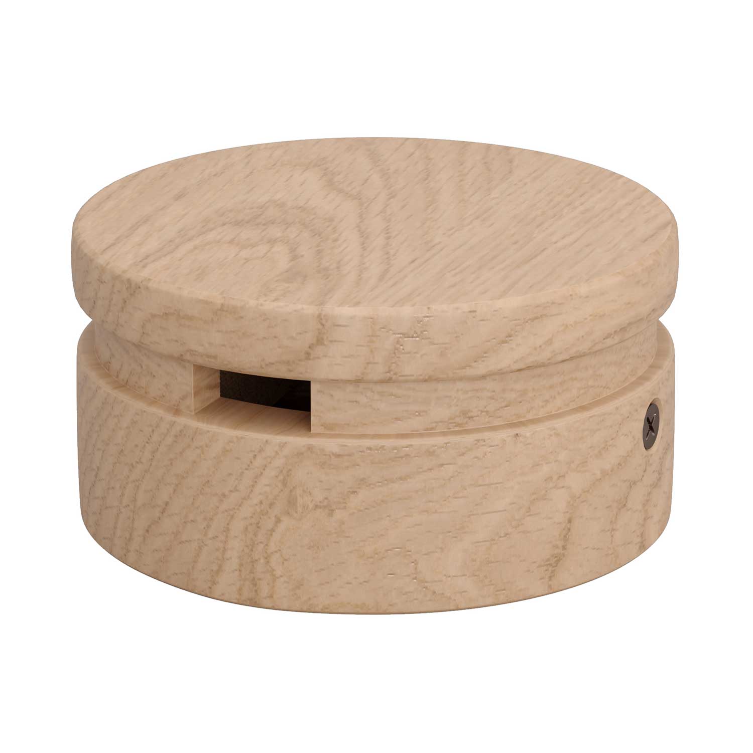 Rosone in legno per cavo per catenaria e sistema Filé. Made in Italy - Neutro - Creative Cables