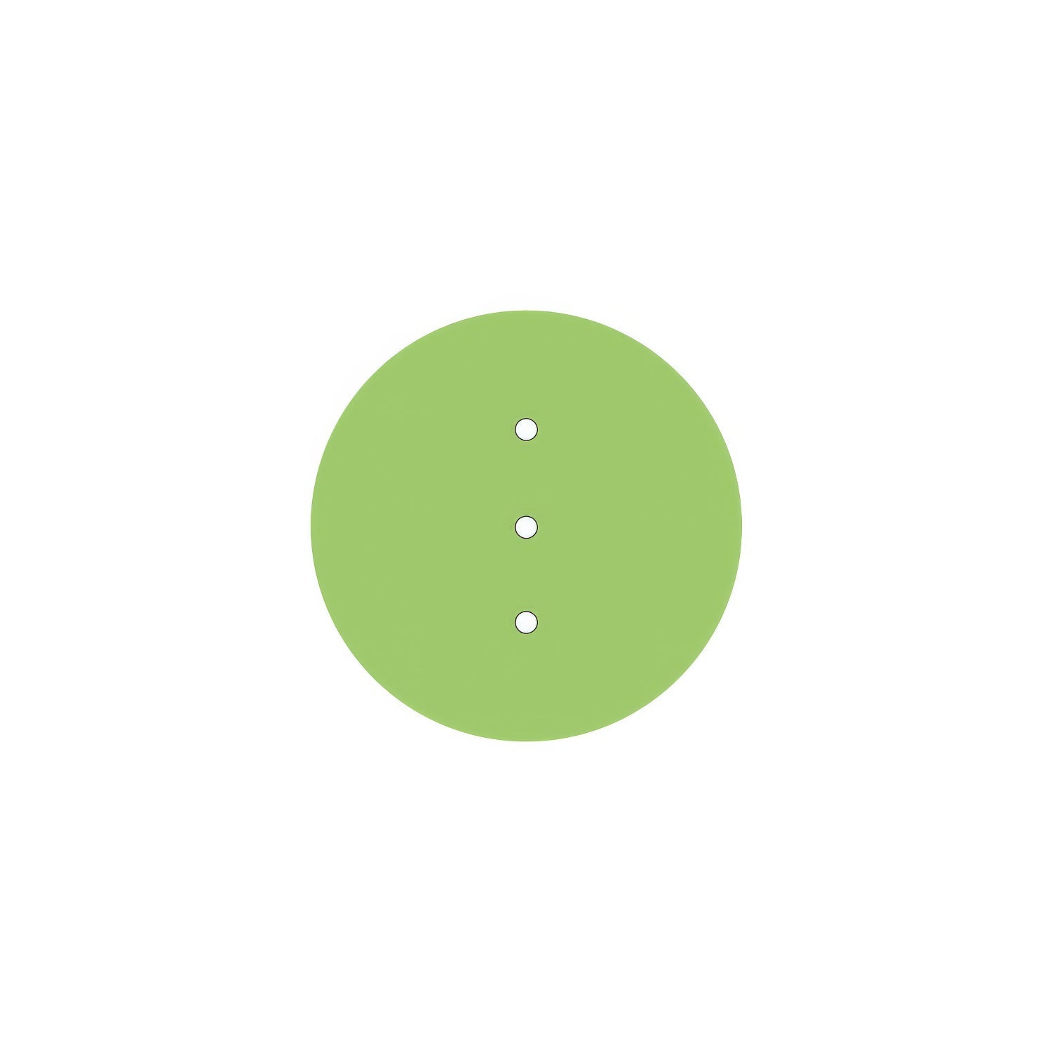 Rosone Rose-One rotondo, diametro 200 mm con 3 fori in linea e 4 fori laterali - Verde prato Bianco