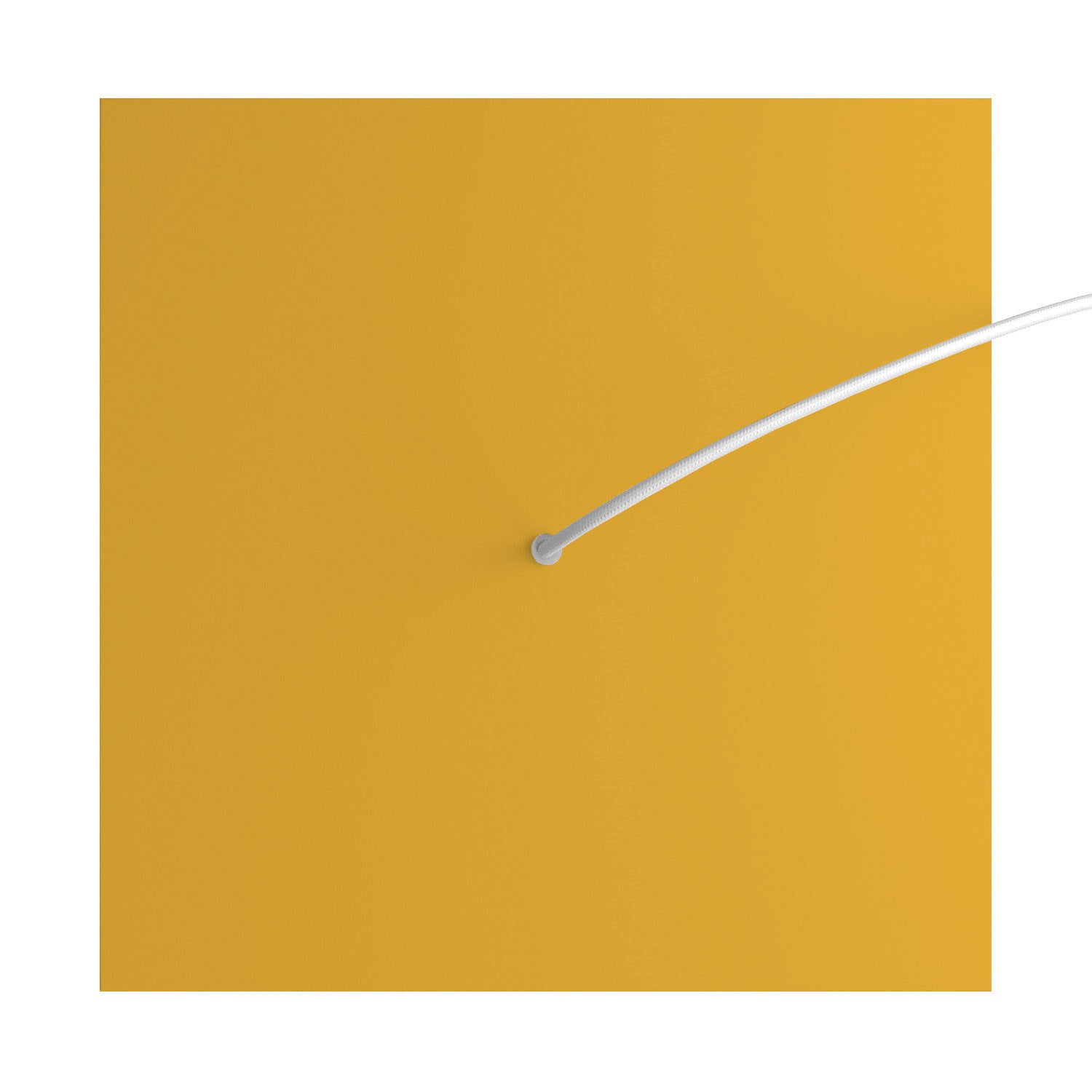 Rosone XXL Rose - One quadrato, 400 mm con 1 foro e 4 fori laterali - Mostarda - Creative Cables