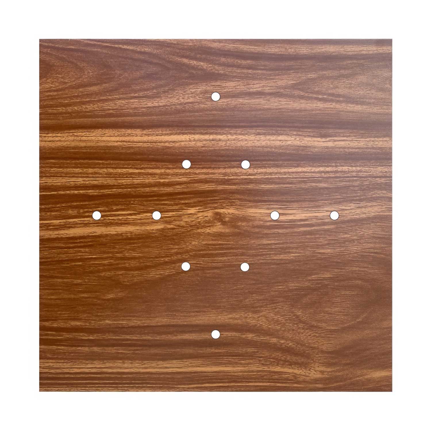 Rosone XXL Rose-One quadrato, 400 mm con 10 fori e 4 fori laterali - Legno Bianco