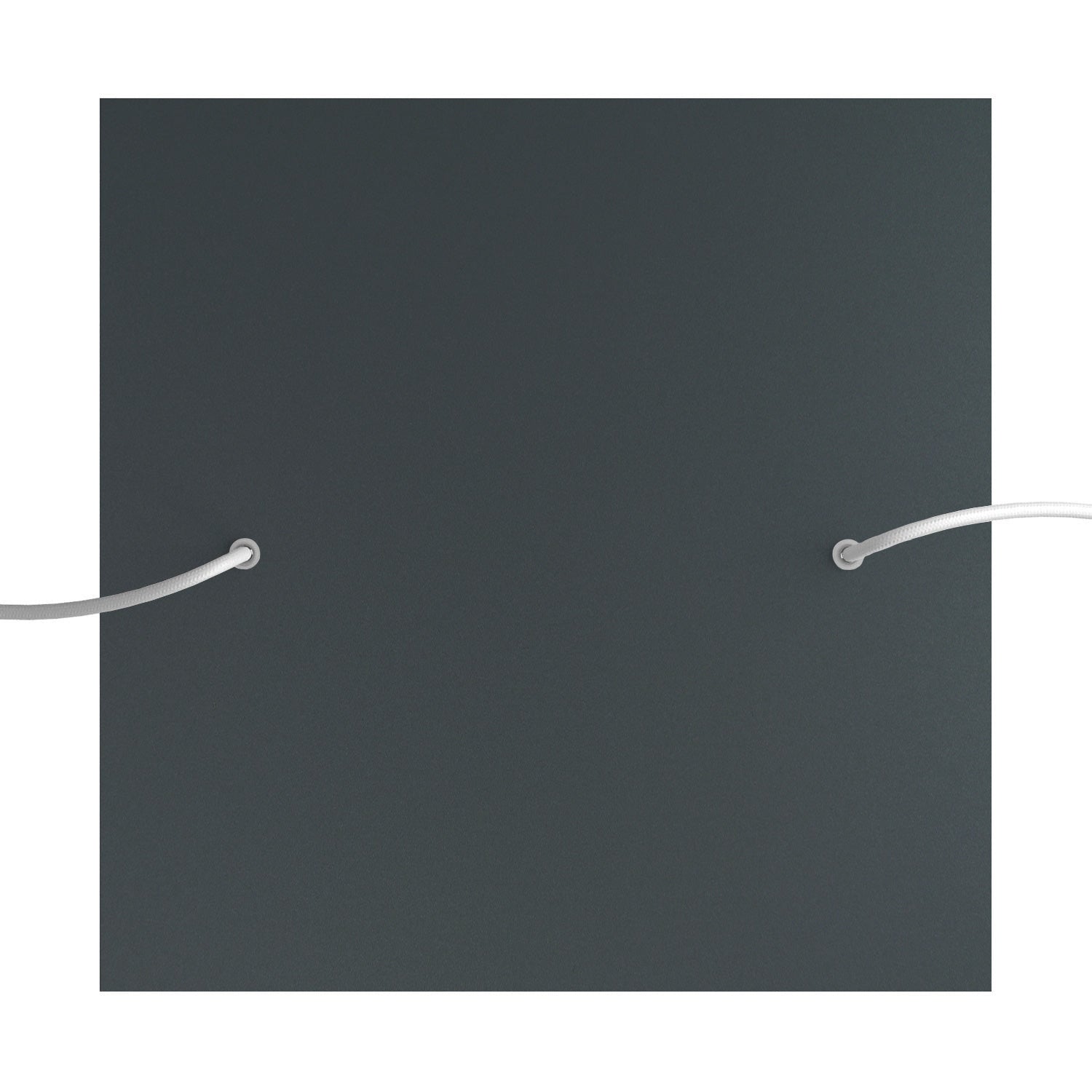 Rosone XXL Rose - One quadrato, 400 mm con 2 fori e 4 fori laterali - Antracite - Creative Cables