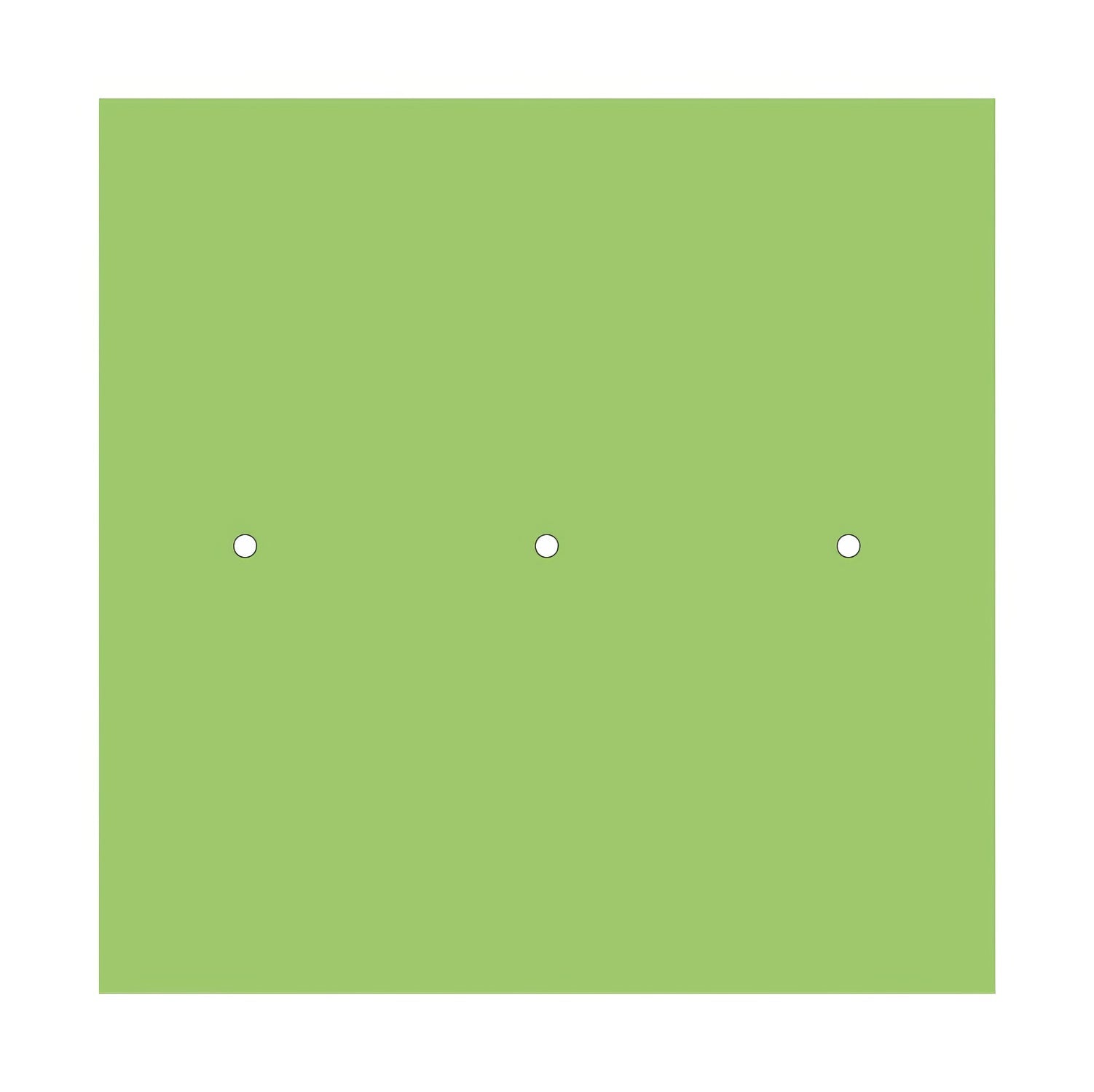 Rosone XXL Rose-One quadrato, 400 mm con 3 fori in linea e 4 fori laterali - Verde prato Bianco