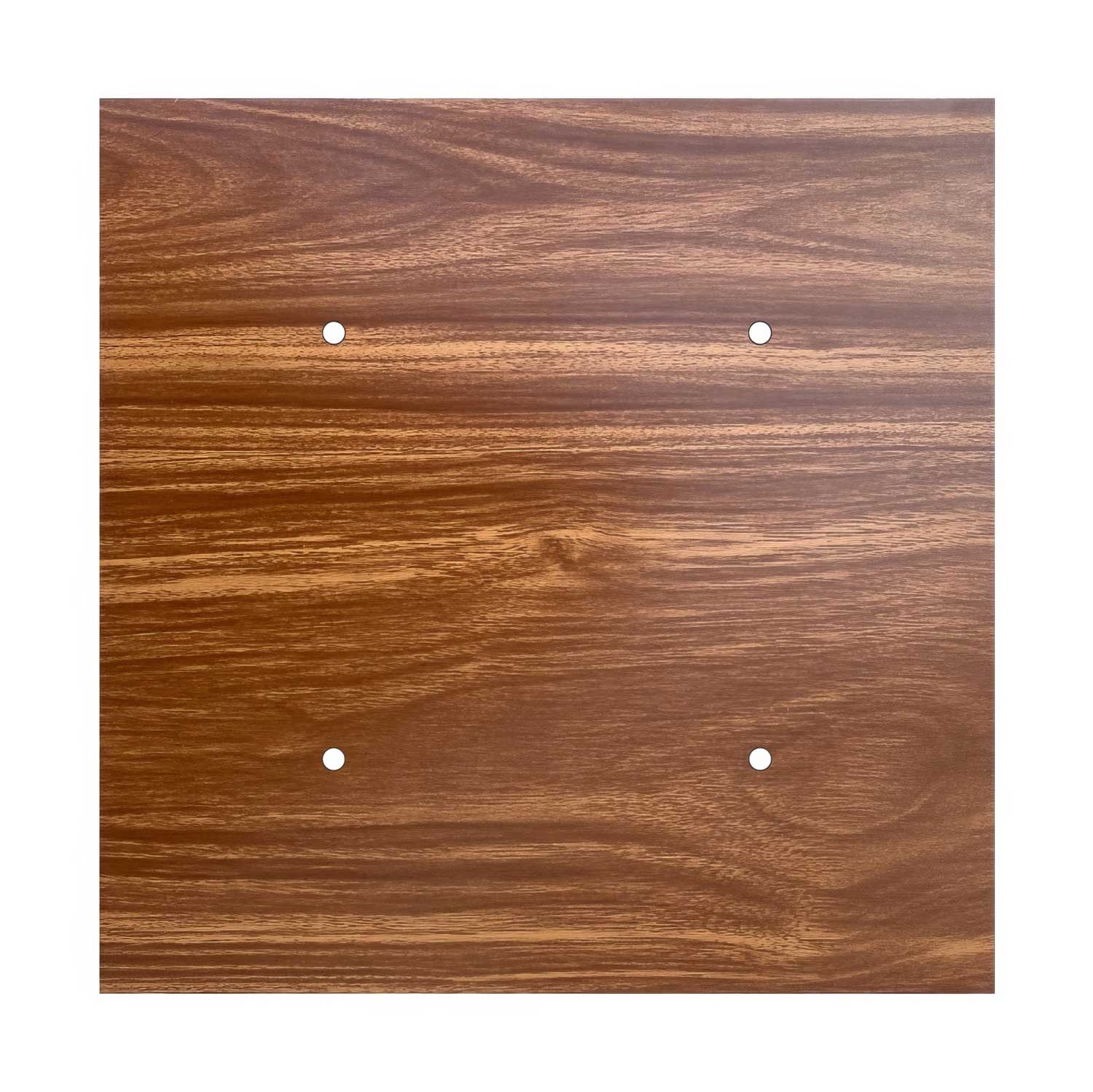 Rosone XXL Rose-One quadrato, 400 mm con 4 fori e 4 fori laterali - Legno Bianco