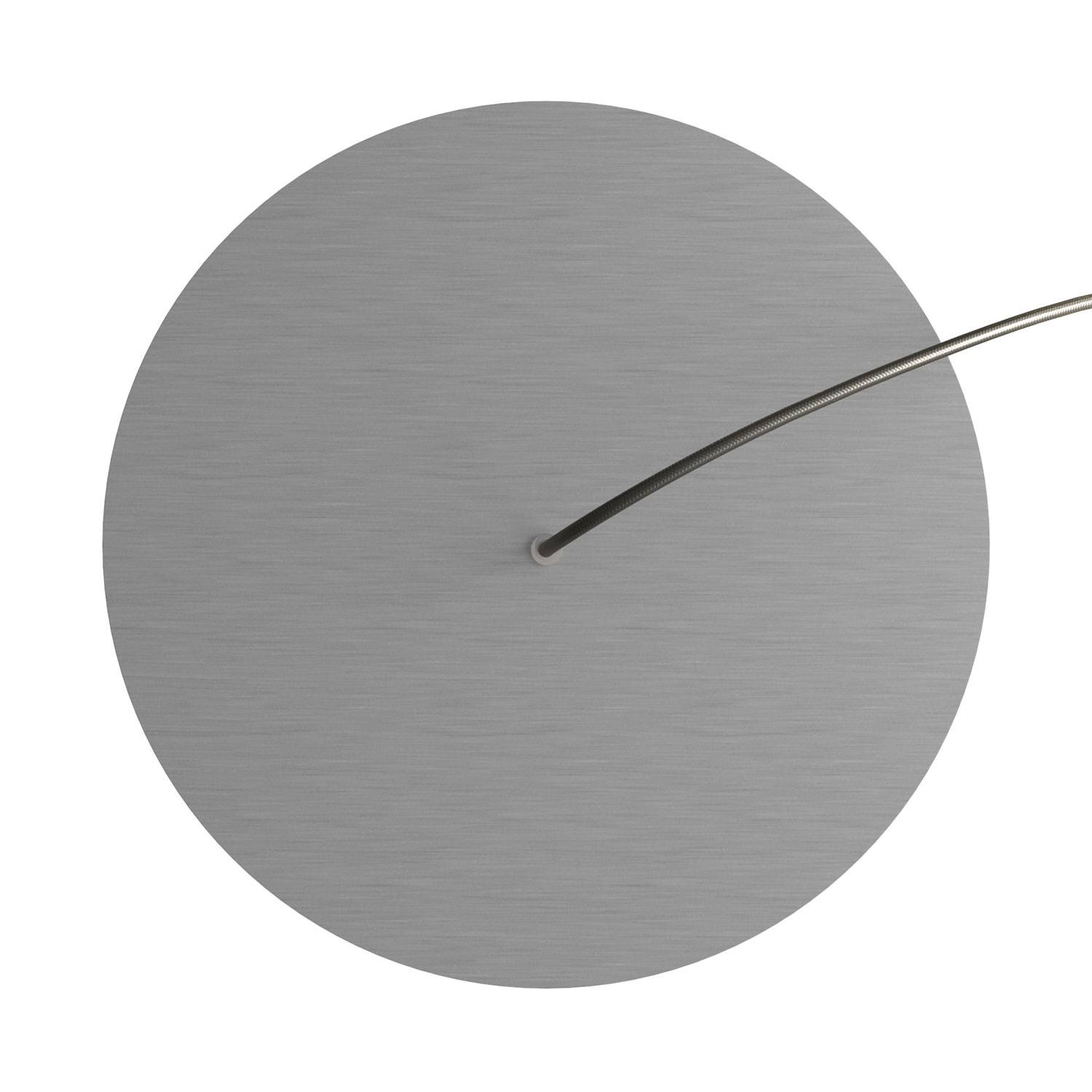 Rosone XXL Rose - One rotondo, diametro 400 mm con 1 foro e 4 fori laterali - Dibond Acciaio satinato - Creative Cables